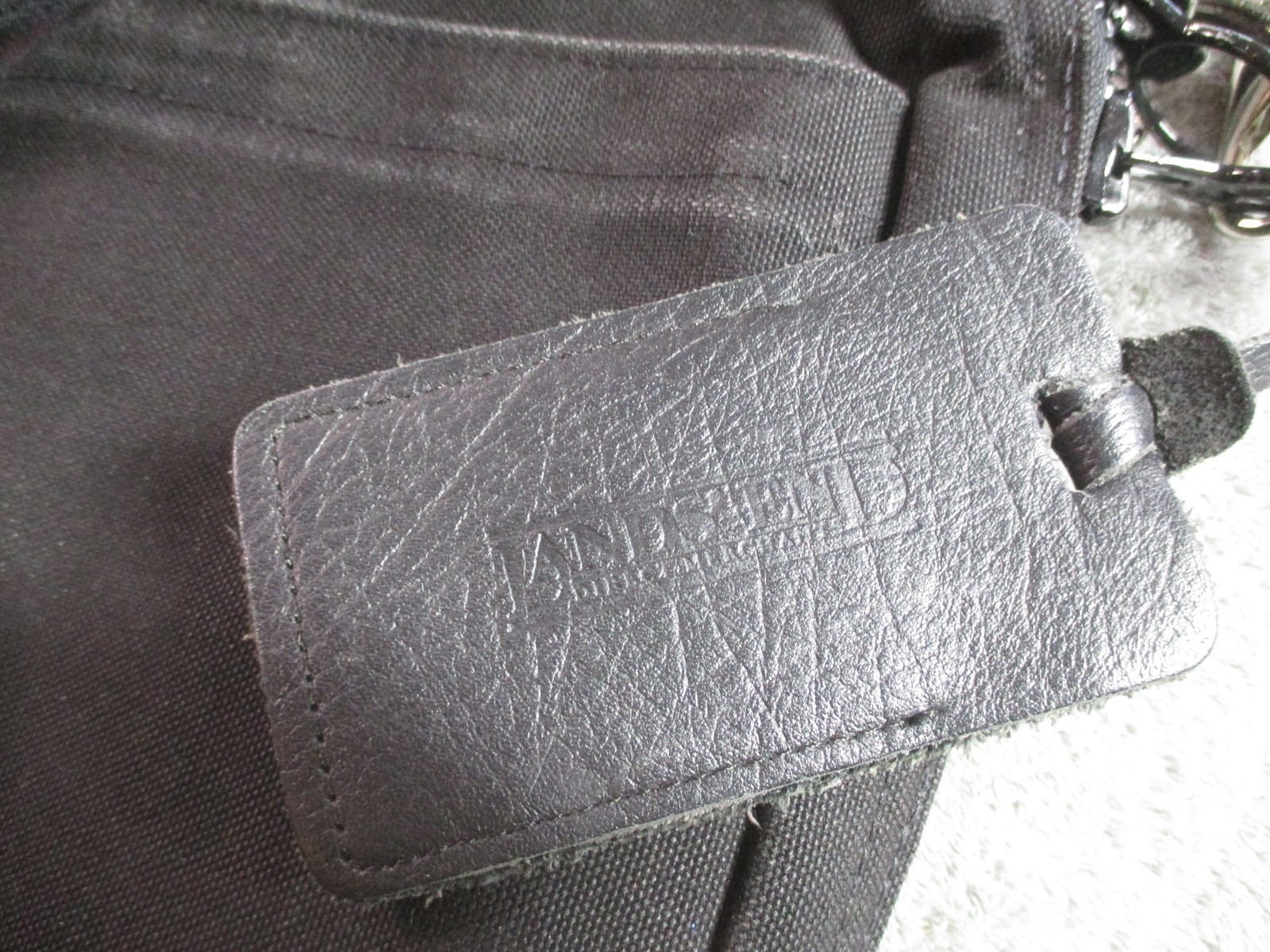 Vintage Lands’ End Square Rigger Black Canvas Laptop Briefcase Padded Strap Bag