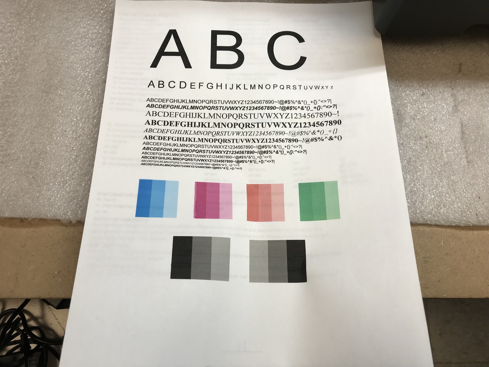 HP Officejet Pro 8610 Printer Scanner Copier 34K Page Count with INk Power Cable