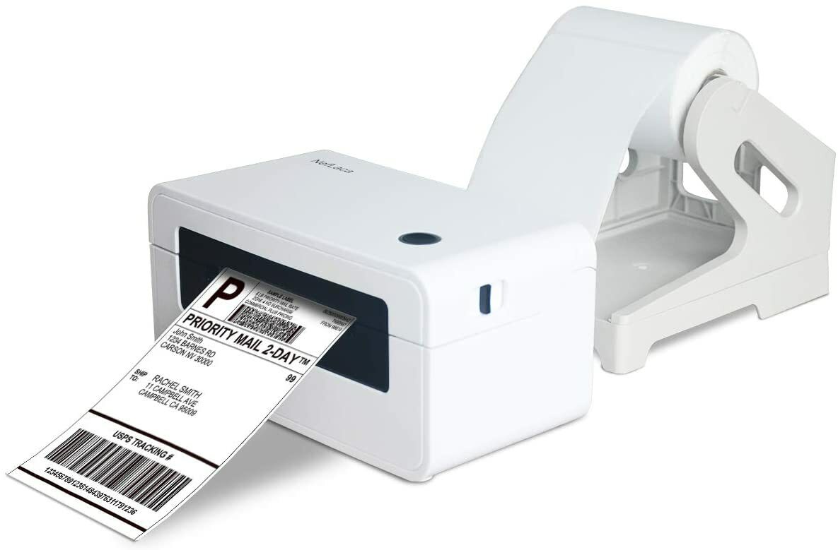 Label Holder 2 in1 Rolls & Fan-Fold Stack Paper Holder for Thermal Label Printer