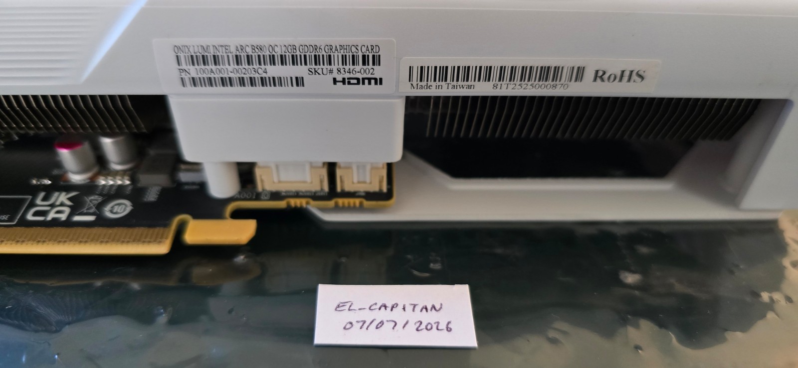 ONIX LUMI Arc B580 12GB GDDR6 PCI Express 4.0 x8 ATX Graphics Card 8346-00278