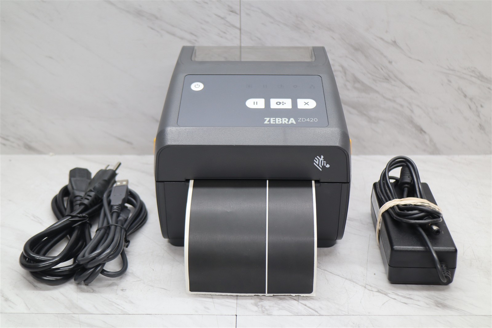 Zebra ZD420 Direct Thermal Desktop Label Printer 203dpi USB 2.0 w/ 24V Adapter