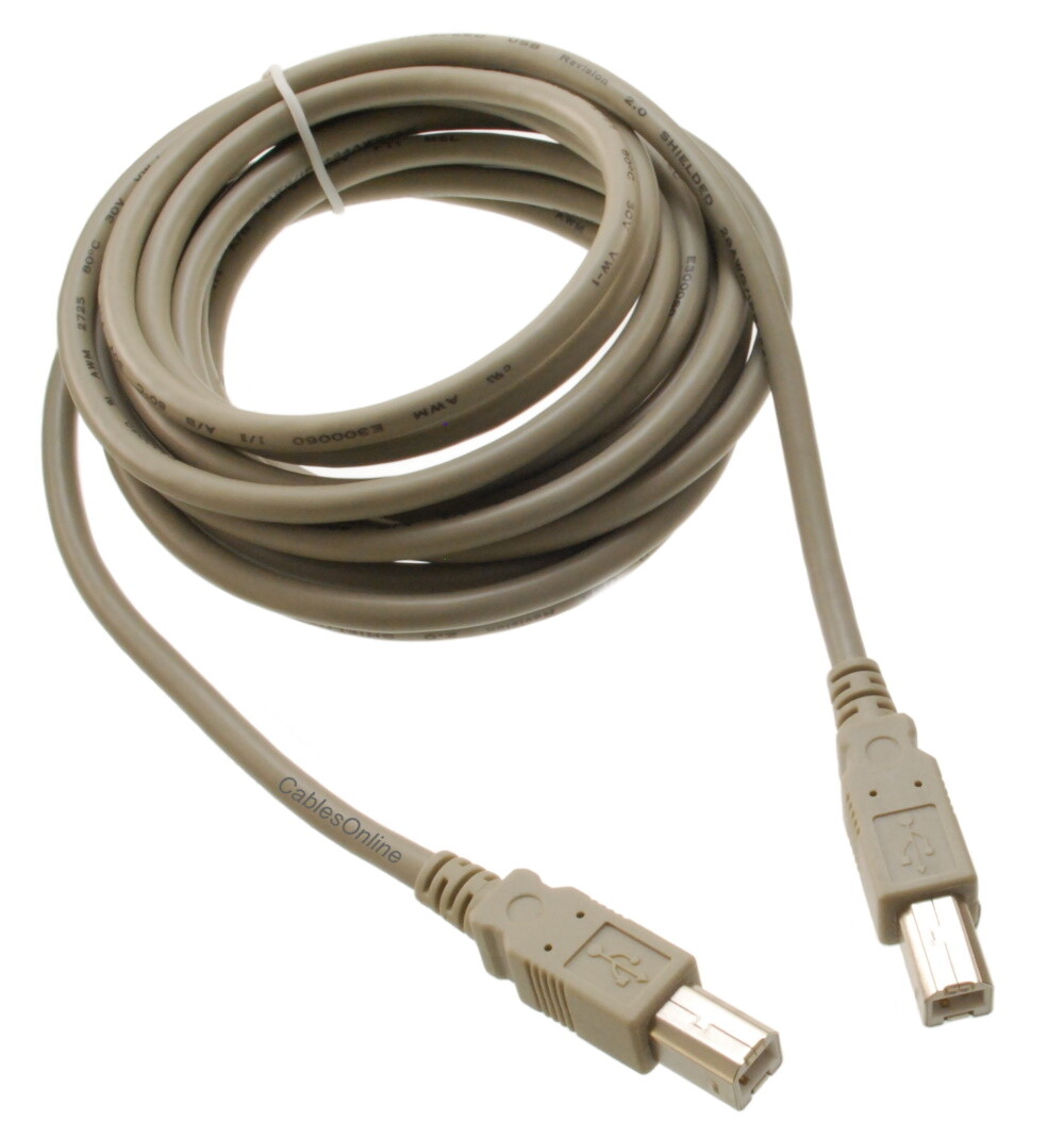 10ft USB Type-B Male to USB Type-B Male USB 2.0 Cable, CablesOnline USB2-BB10