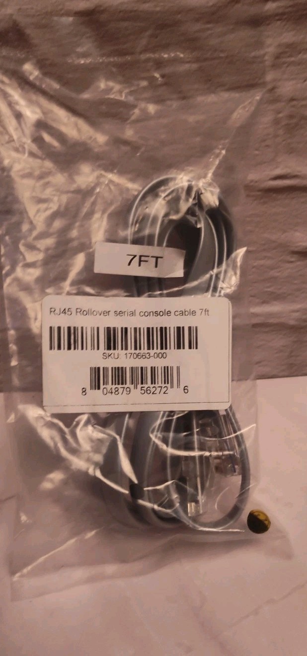 GRAY 7FT ROLLOVER CONSOLE CABLE RJ45 SEALED NEW
