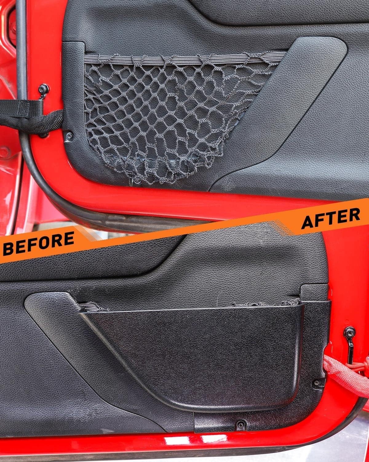 Durable ABS DP5 Front Door Storage Pockets for Jeep Wrangler JK/JKU 2011-2018