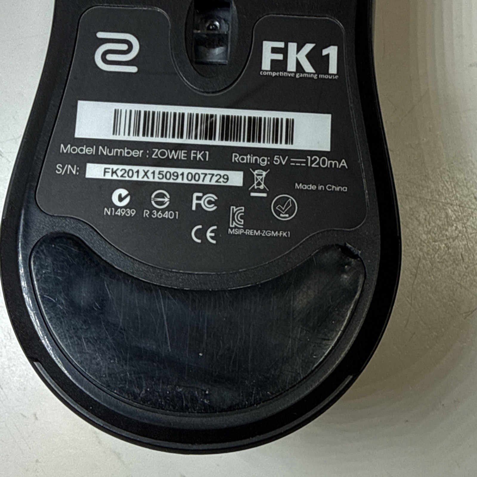 BENQ Zowie e-Sports Mouse FK 1 Gaming Mouse Used