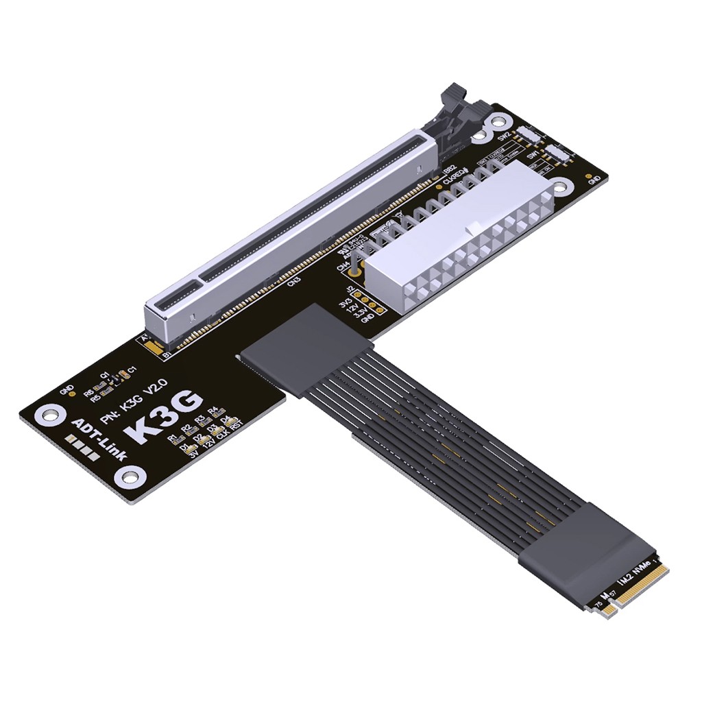 K43SG M.2 NVMe to PCIe 5.0 x16 eGPU Adapter Cable for External Graphics Card