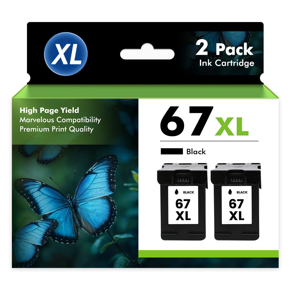 67XL Ink Cartridge for HP 67 Deskjet 2700 2700e 2755e 2800e 2855e 4155e Printer