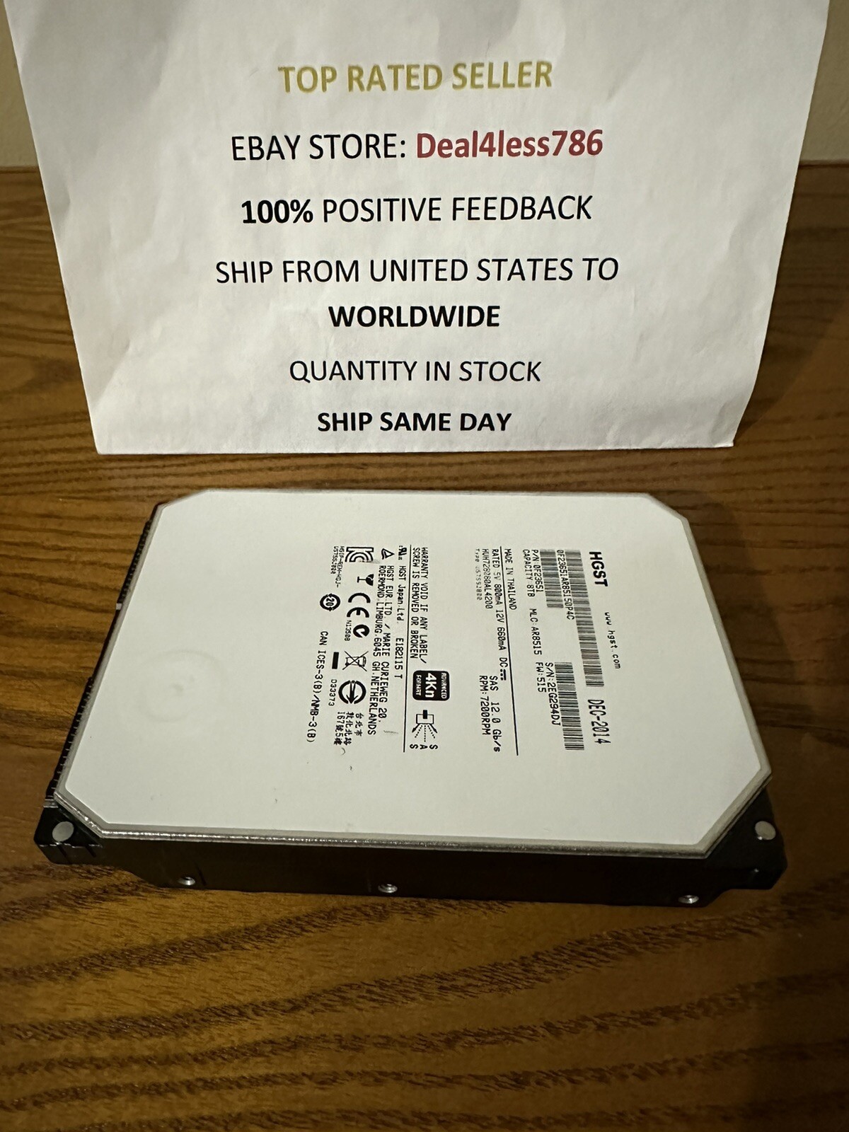 HUH728080AL4200-HGST Ultrastar He8 8TB, Internal,7200 RPM,3.5 inch