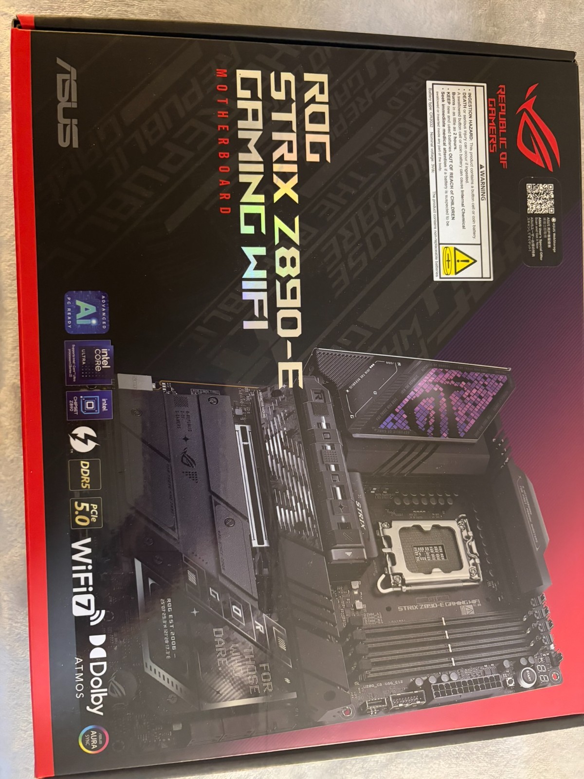 ASUS ROG STRIX Z890-E GAMING WIFI Intel® Z890 LGA 1851 ATX motherboard