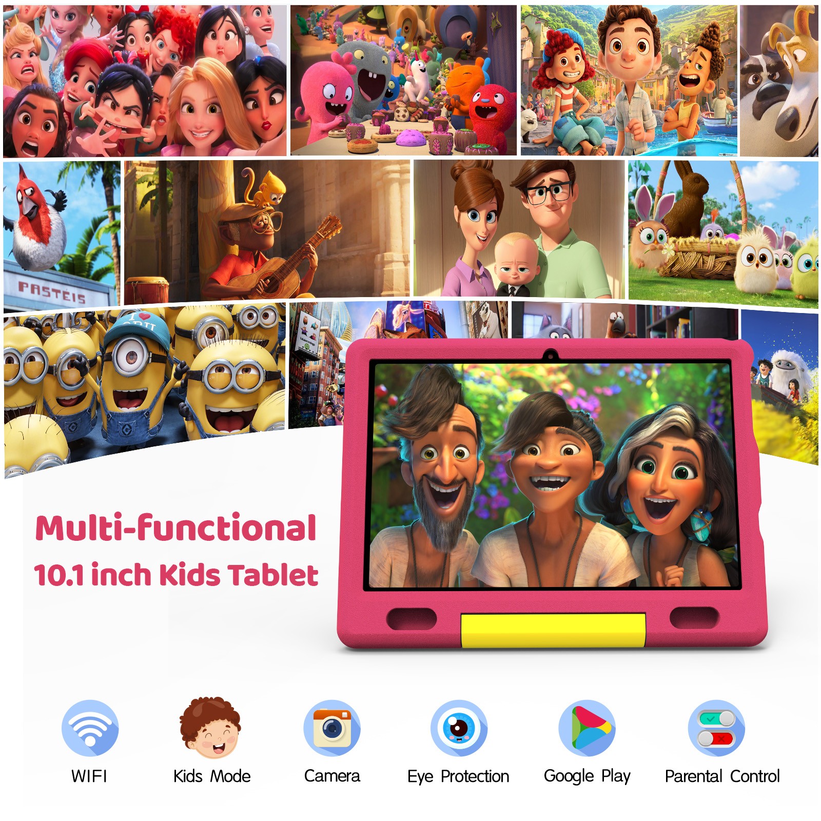 10.1 inch Tablet 6GB RAM 64GB ROM for kid Dual Camera WIFI IPS LCD HD Android 11