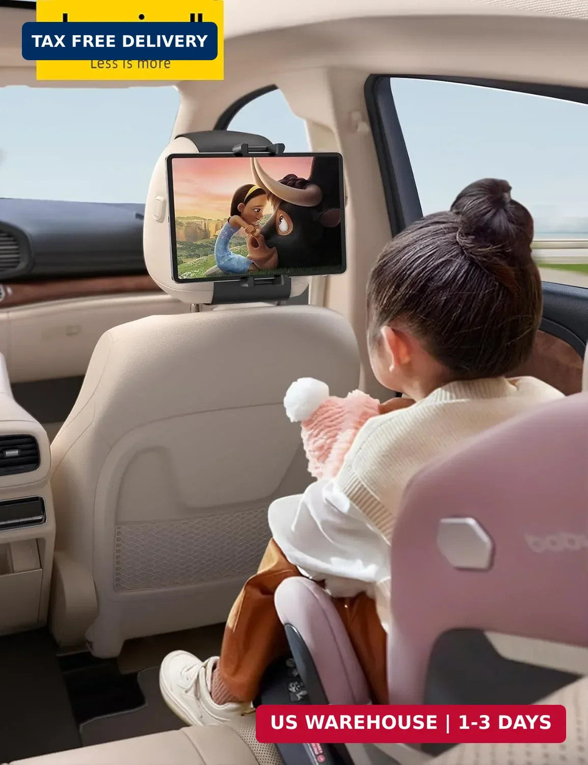 Lamicall Tablet Holder for Car Headrest – [Thick Case Friendly] [360° Rotation]