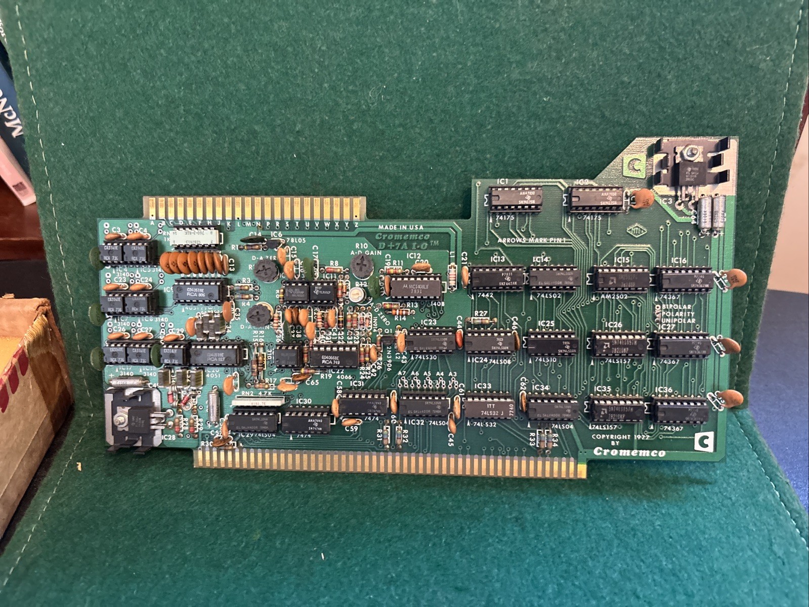Cromemco D+7A I-O Vintage 1977 Computer Board Lot H