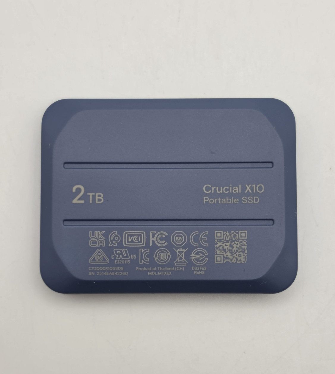 Crucial X10 2TB External SSD USB-C 3.2 Gen2x2 CT2000X10SSD9 2100MB/s Portable