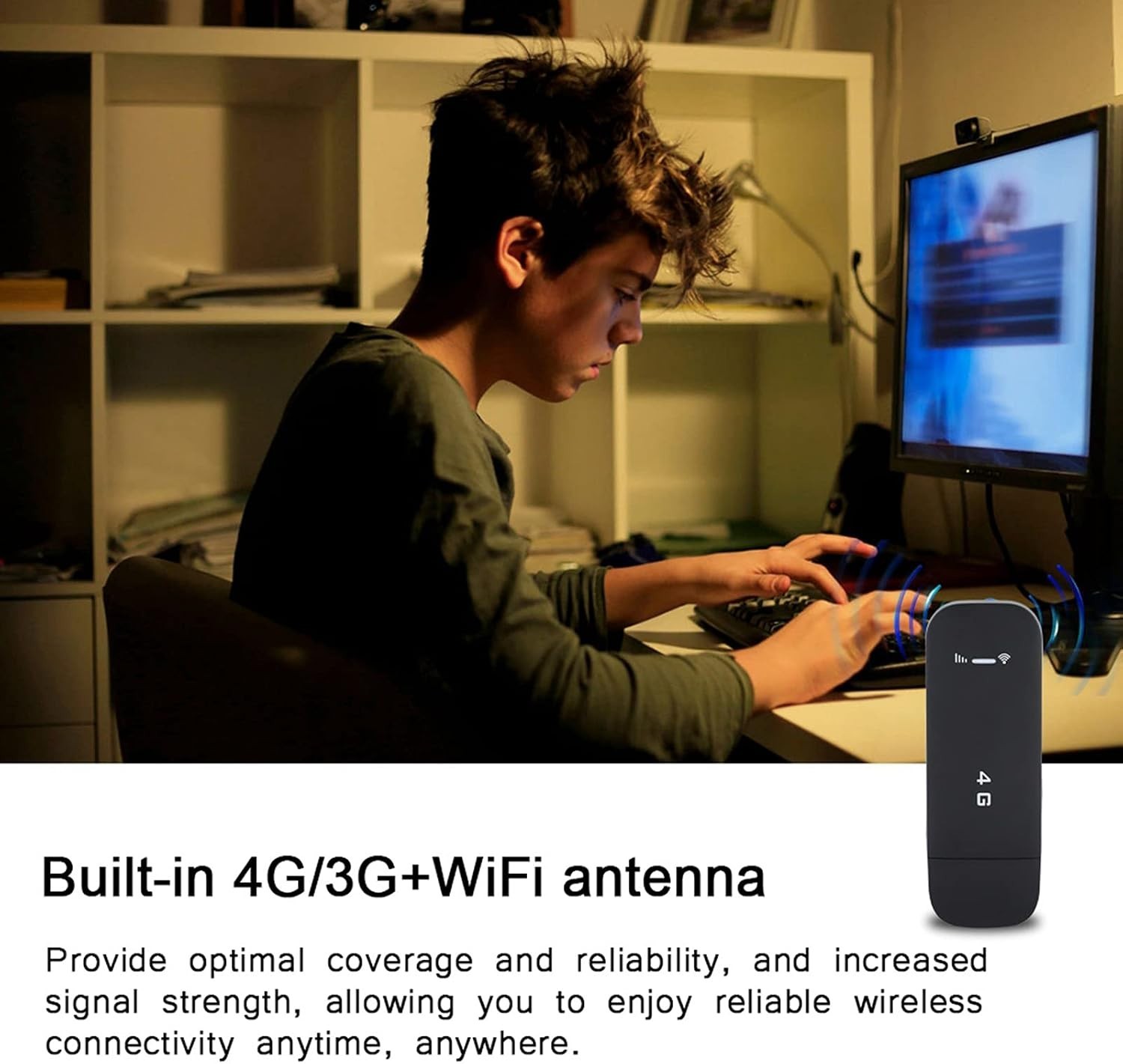 Plug-and-Play 4G LTE USB Router with 512MB Memory – Ideal for On-the-Go Users