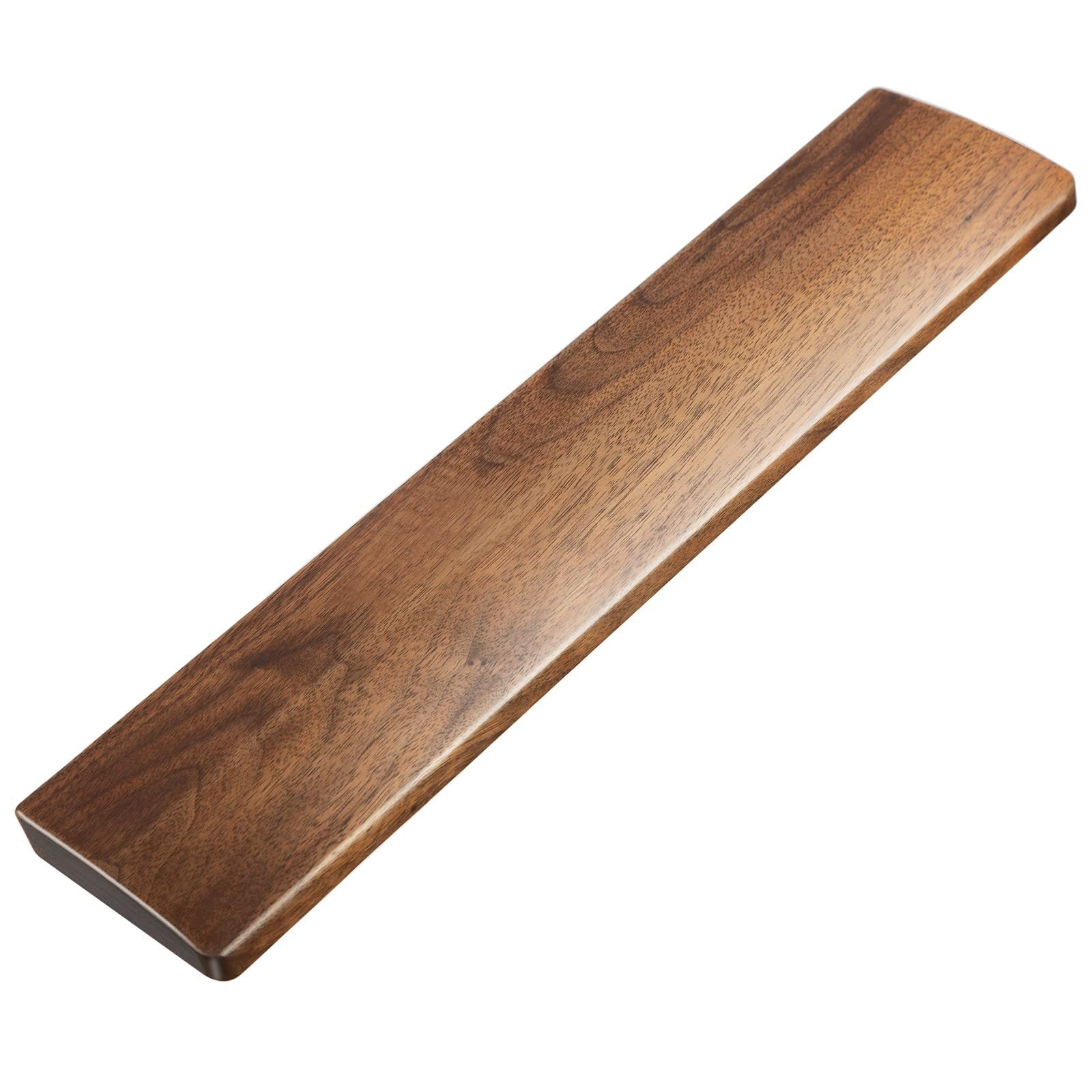Wooden Wrist Rest 12 Inch Length Walnut Wood Palm Support For Keyboard Small