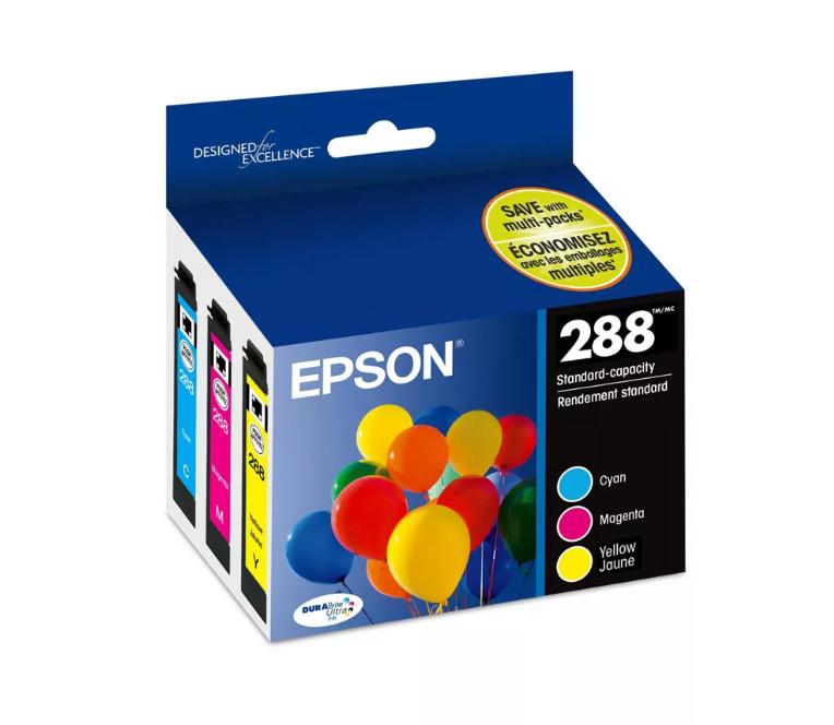 Epson 288 3pk Combo Ink Cartridges – Cyan,Magenta,Yellow -Choose Expiration Date