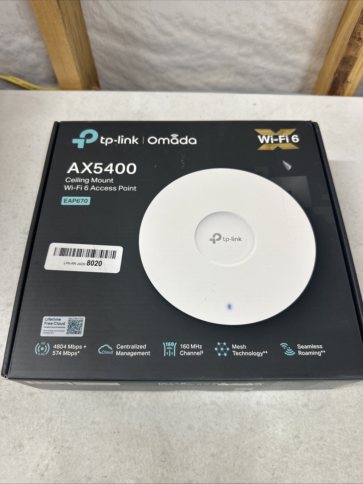 TP-Link EAP670 V2 | Omada WiFi 6 Ultra- Slim AX5400 Wireless 2.5G Ceiling Mount