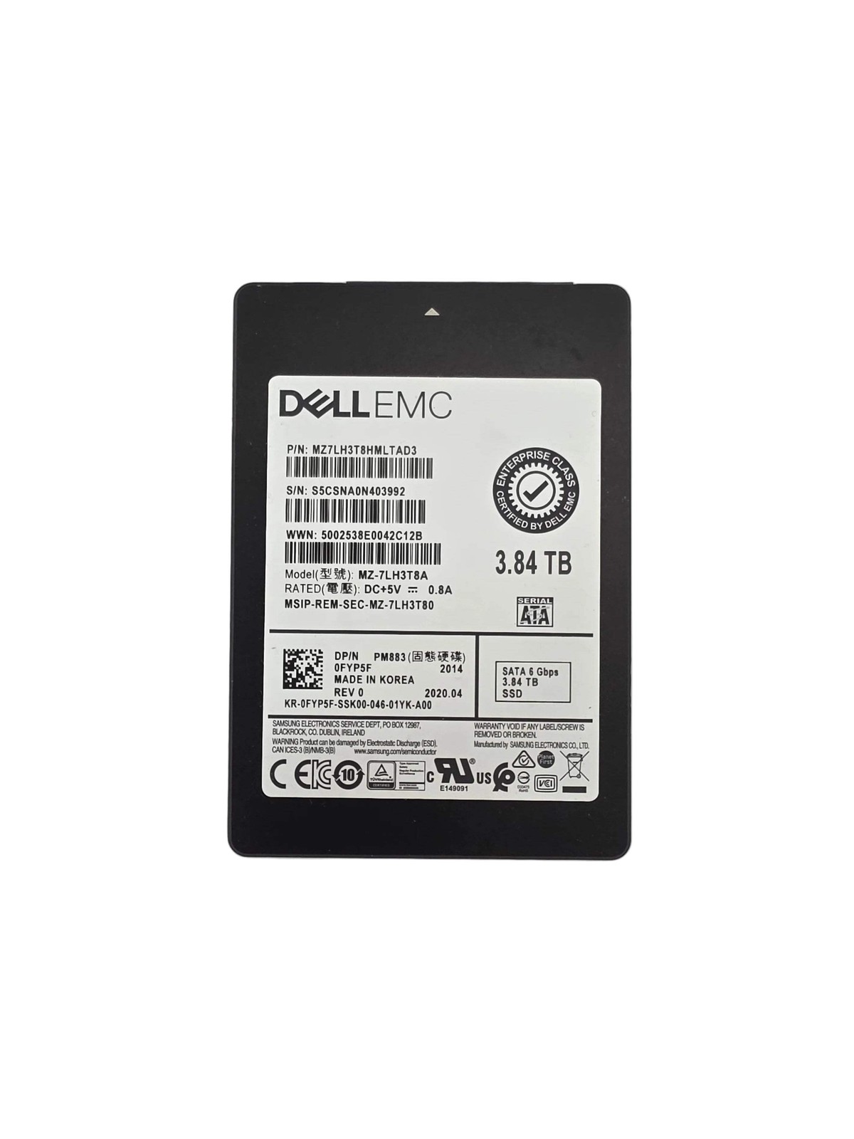 Dell SSD SATA3 2.5″ 3.84TB TLC Read Intensive 6GBPS