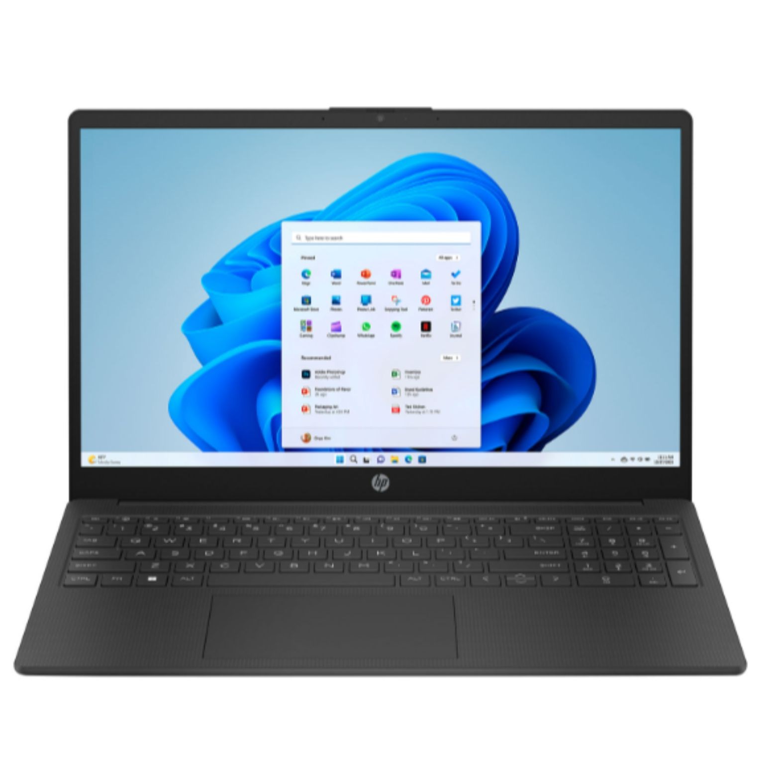 HP 15-fd0118ca 15.6″ Intel Processor N100 0.8 GHz 4GB 128GB UFS W11S Laptop BK