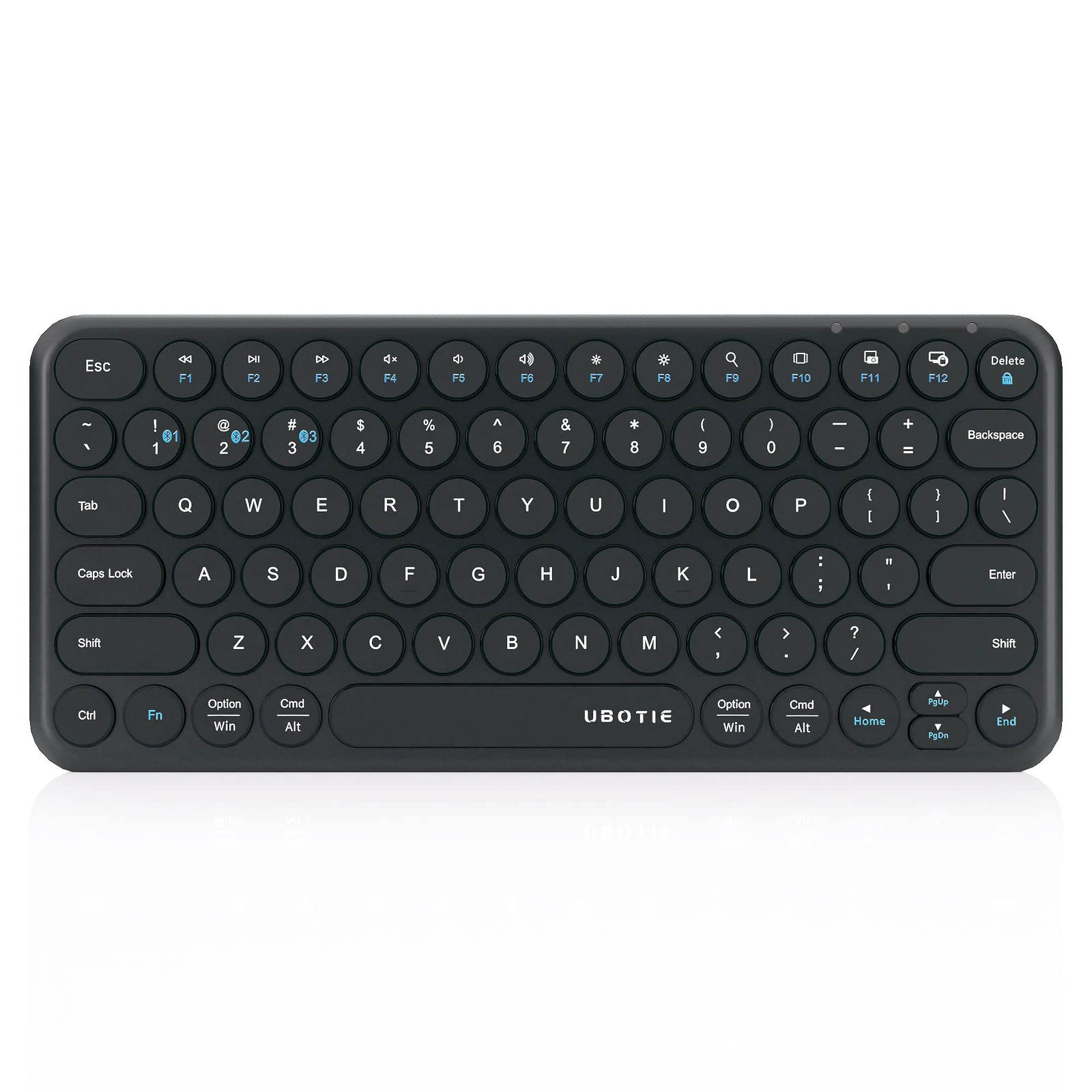 Portable Slim Bluetooth Keyboard Wireless 78 Keys Compact TKL Scissor Black
