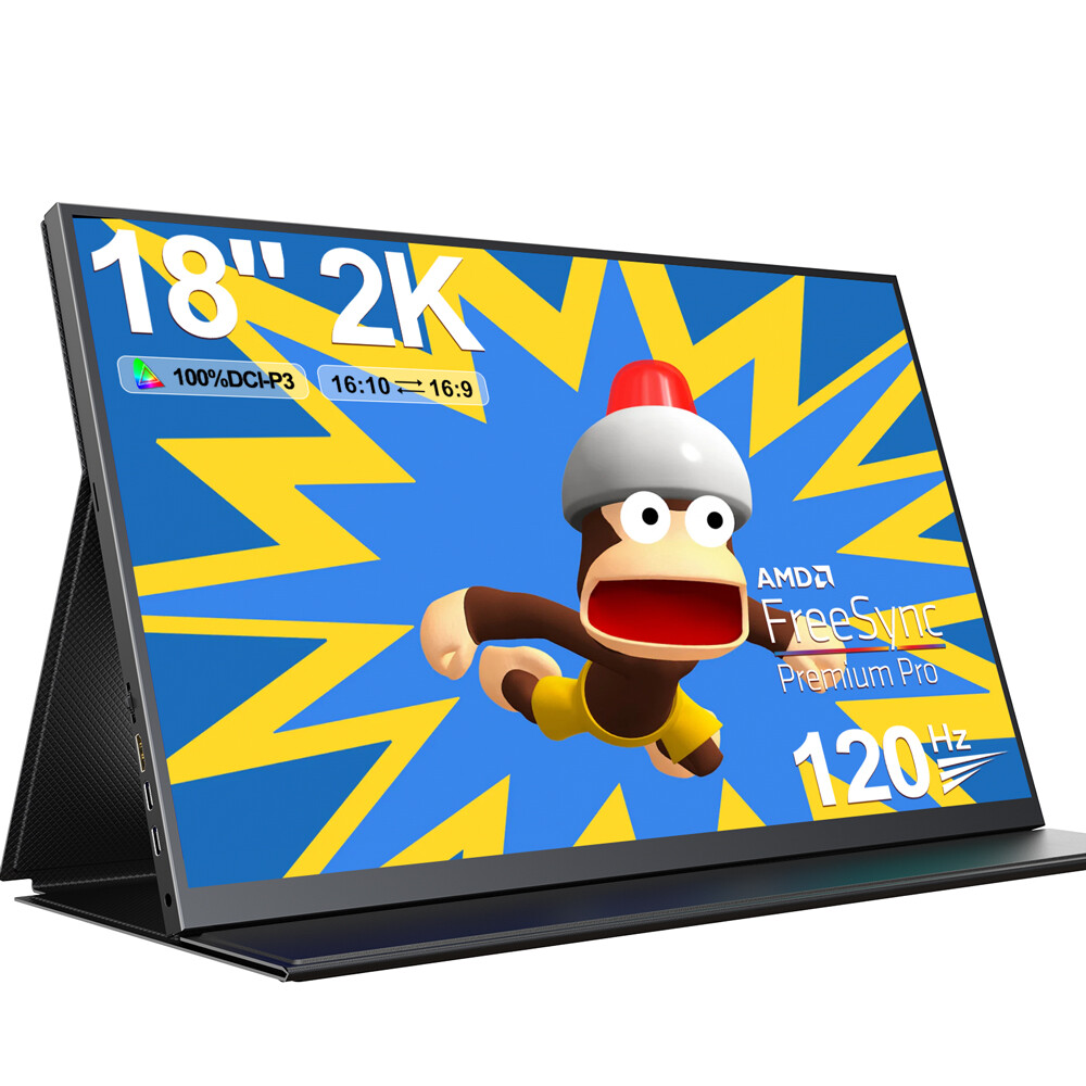 Used | UPERFECT 120Hz Gaming Monitor 18″ 2K Portable Monitor 16:10 PC Screen