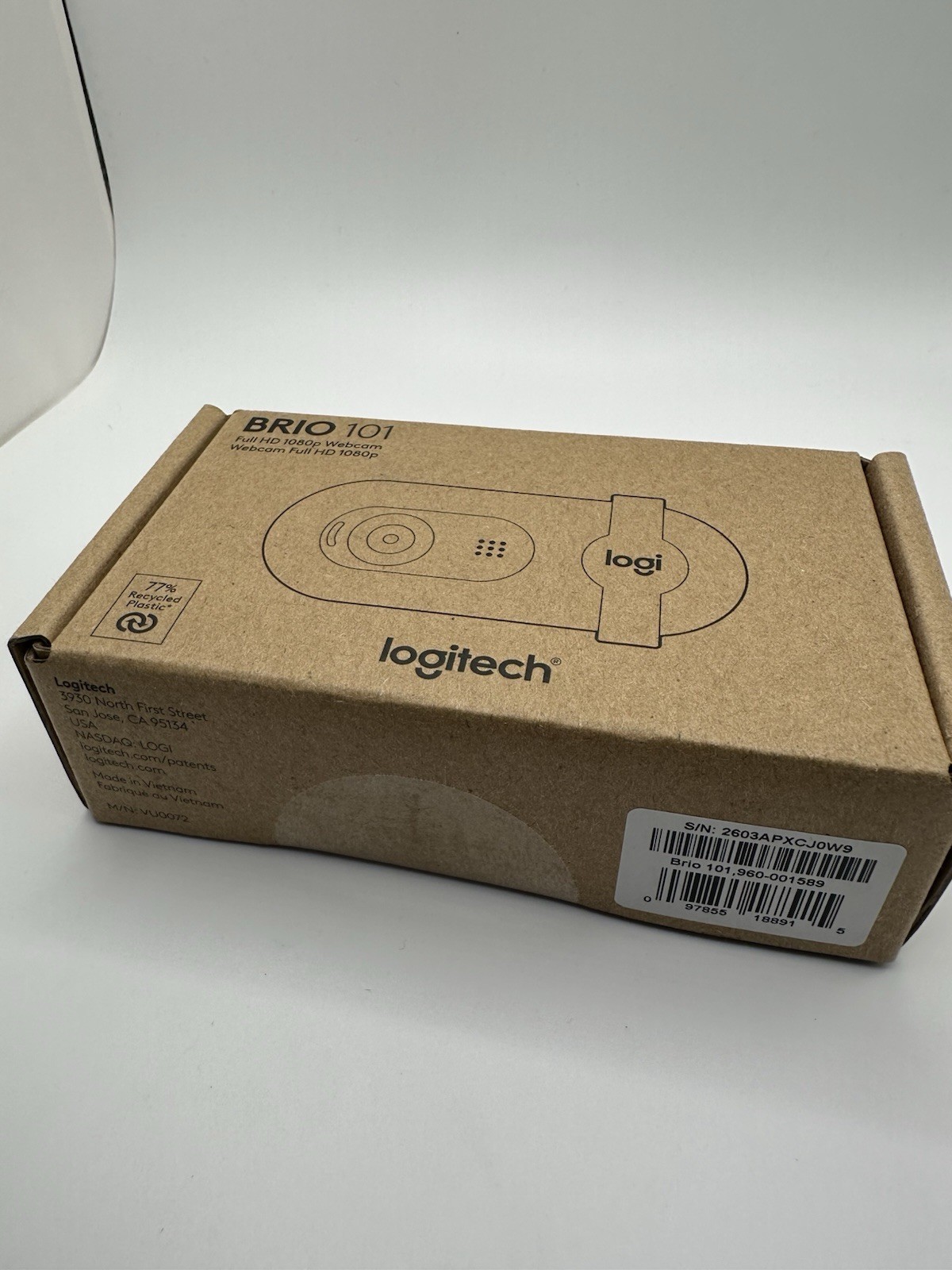 Logitech BRIO 101 Full HD 1080p Webcam VU0072 – Brand NEW Sealed