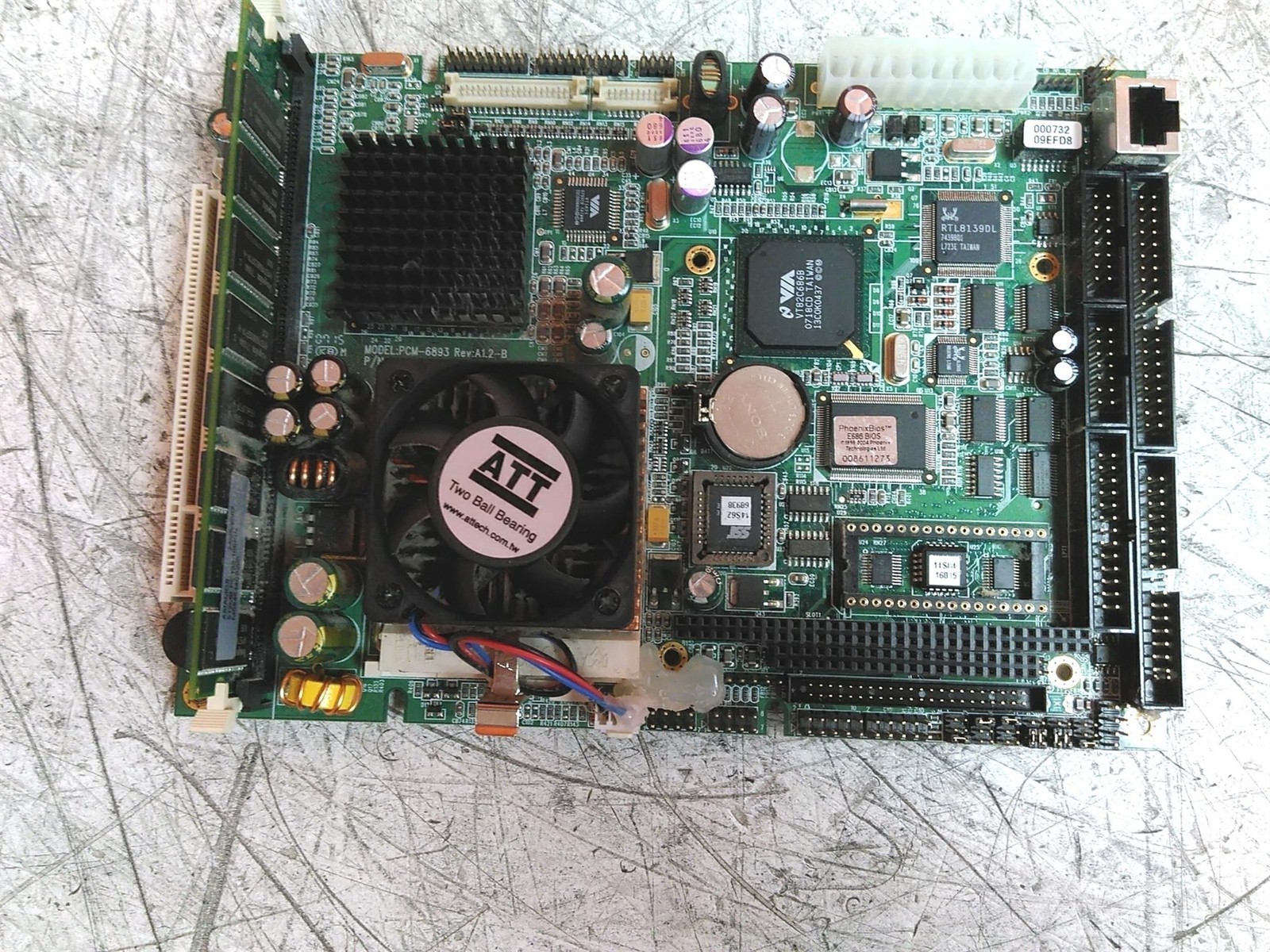 AAEON PCM-6893 PC/104 Industrial Motherboard Intel Pentium III 850MHz 512MB
