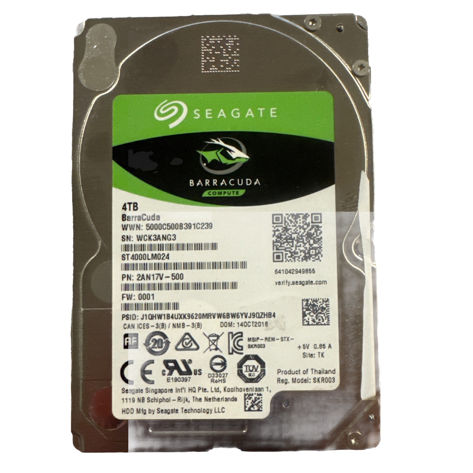 Seagate Barracuda 4TB, Internal, 5400 RPM, 2.5″ (St4000lm024) Hard Drive