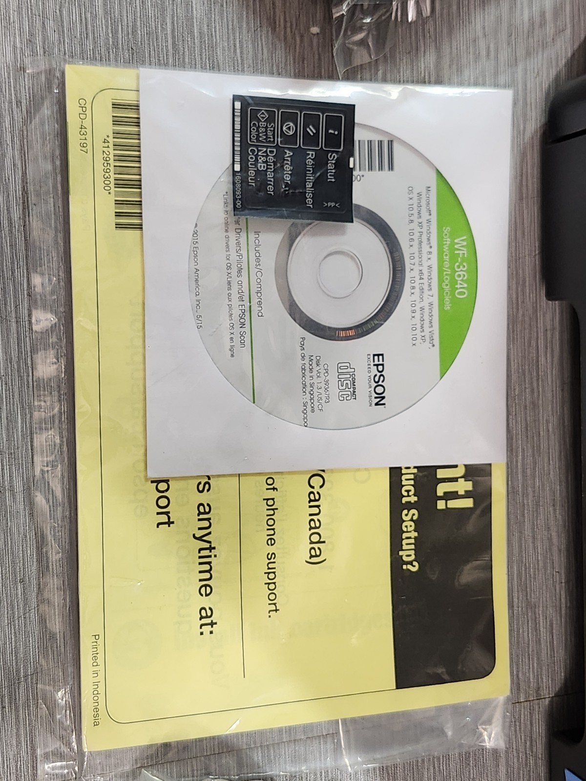 Epson Workforce WF-3640 All-in-One Printer, Wireless, Color, Copier BRAND NEW