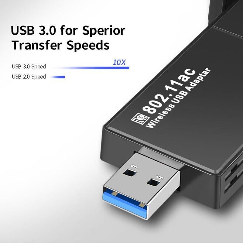 USB 3.0 Wireless WIFI Adapter 1300Mbps Long Range Dongle Dual Band Network lot