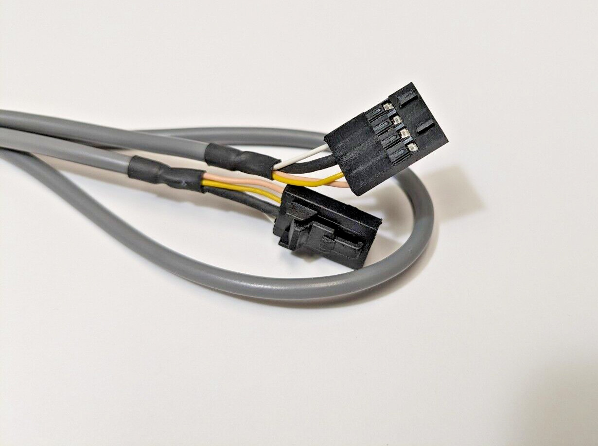 CD Audio cable, CD Rom/DVD audio cable MPC2, grey 4 wires, black connectors 2′