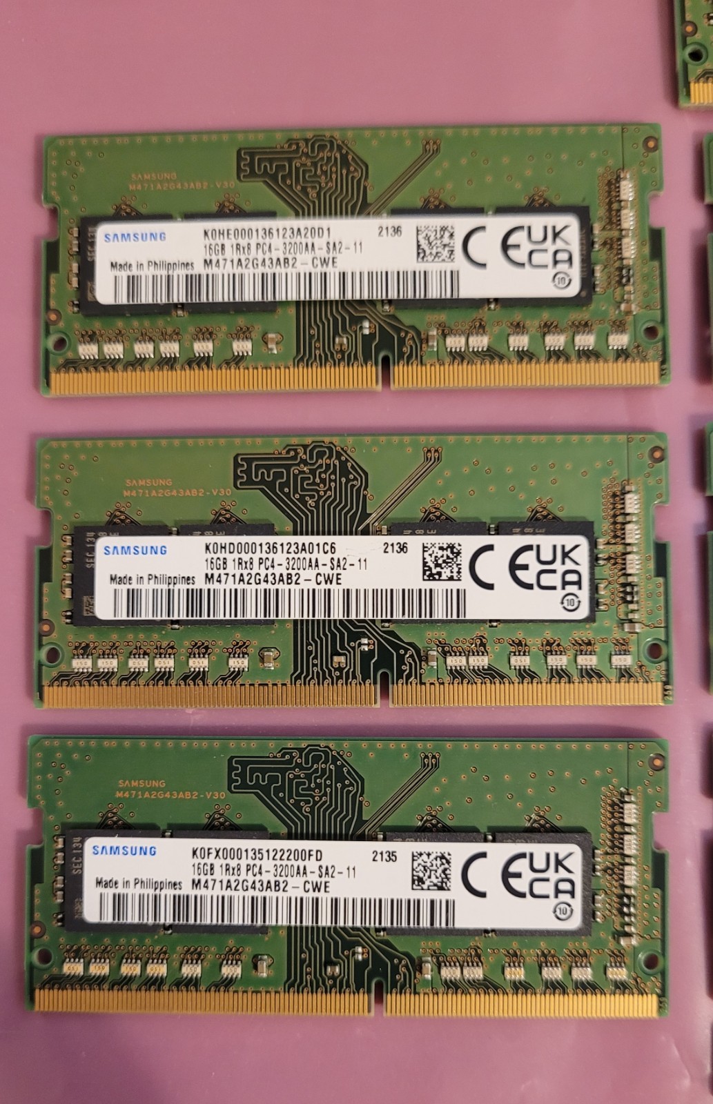 Samsung 16GB PC4 3200 DDR4 3200MHz PC4 25600 1.2V CL22 Laptop Ram Memory
