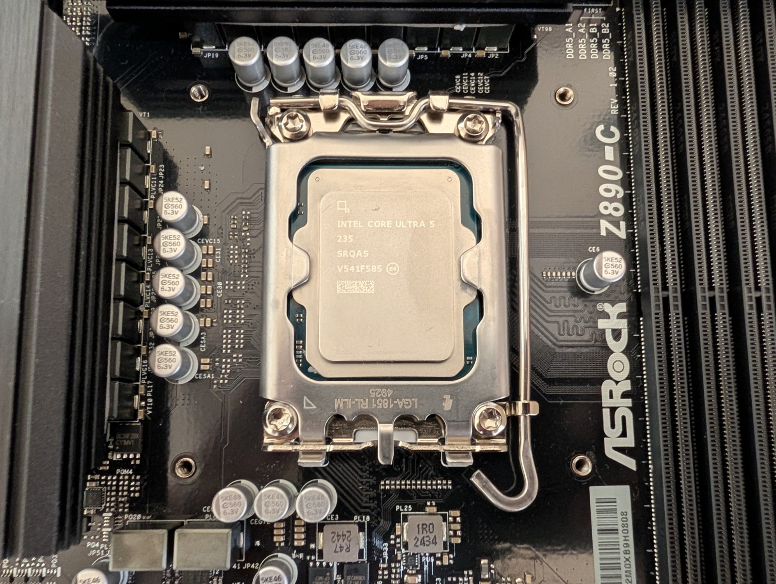 ASRock Z890-C LGA 1851 Motherboard + Intel Core Ultra 5 235 CPU Processor Combo