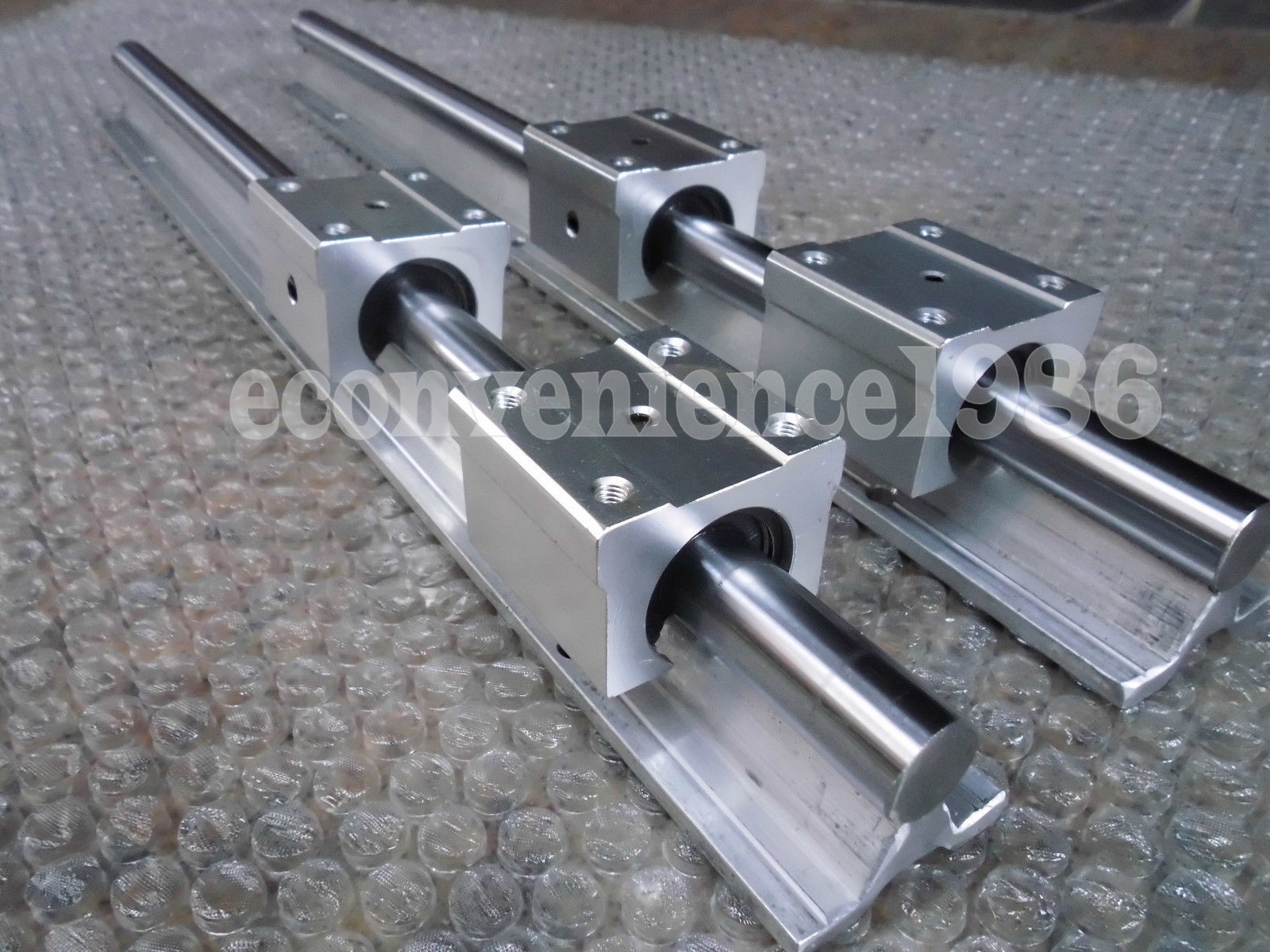 2 pcs SBR20-3600mm Supported Jointed Linear Rail & 4 pcs SBR20UU Block Bearing