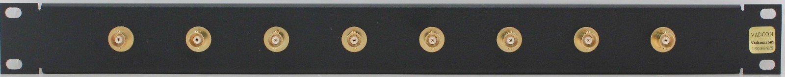 1RU 8 Port BNC Patch Panel – Female to Female – Panel Made in the USA