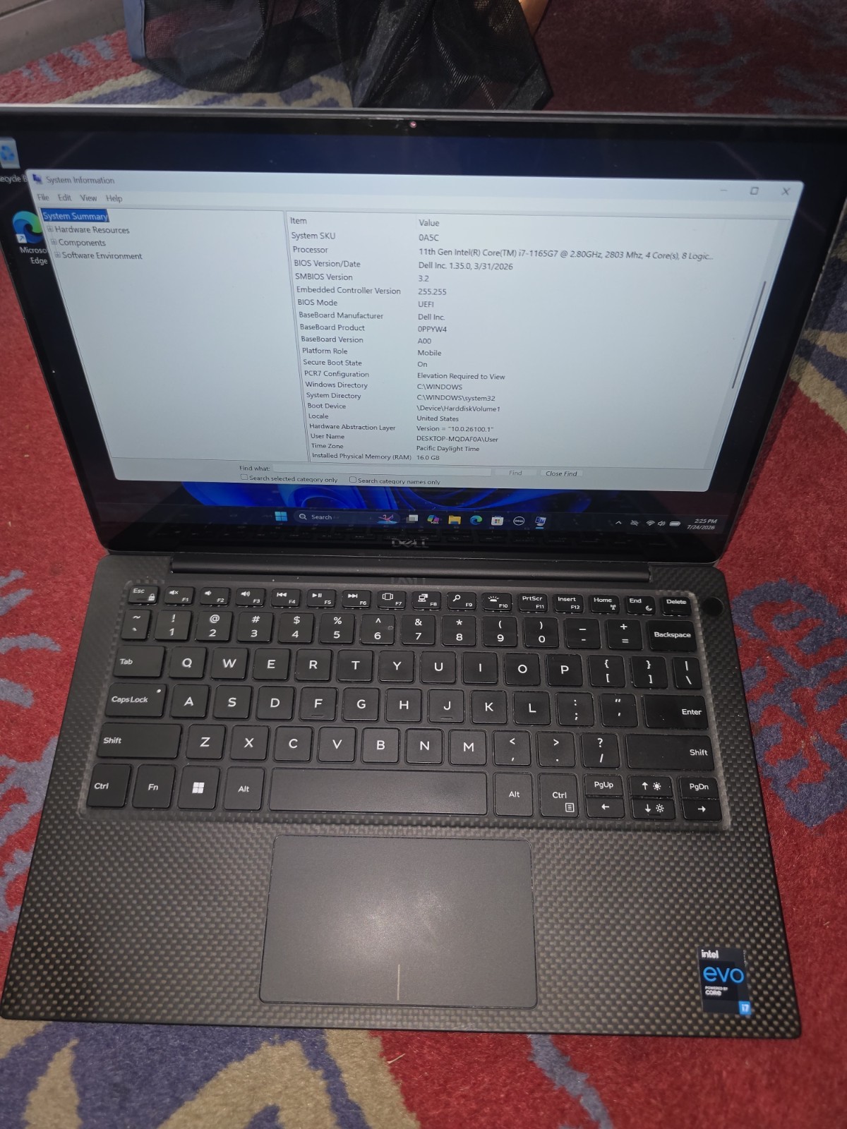 Dell XPS 13 9305 11th Gen i7-1165G7 Touch 16GB RAM 512GB SSD Win11P- W/ Charger