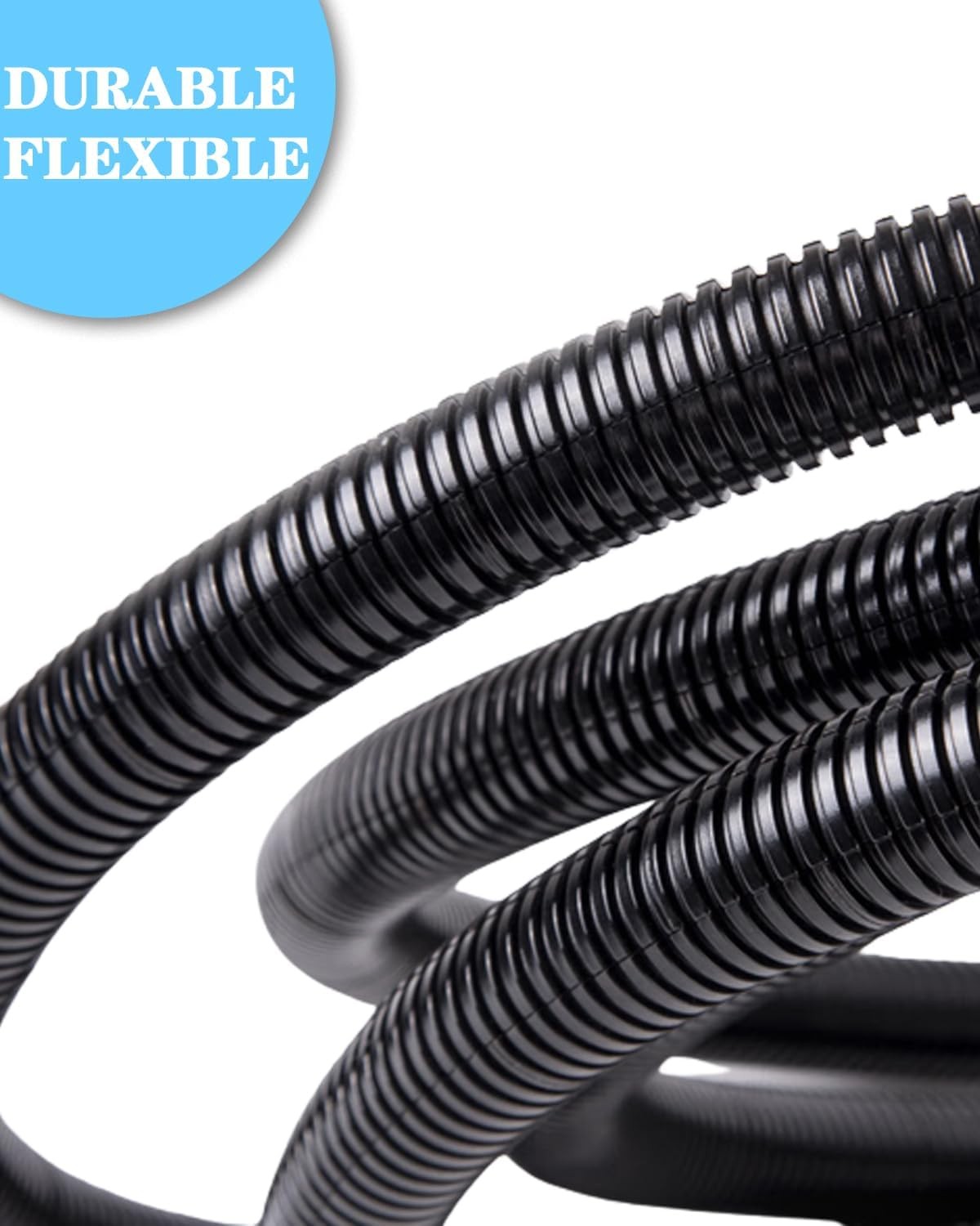 1/4″ ID Wire Loom Split Tubing 16.5 ft Cord Protector Flexible Automotive Wire