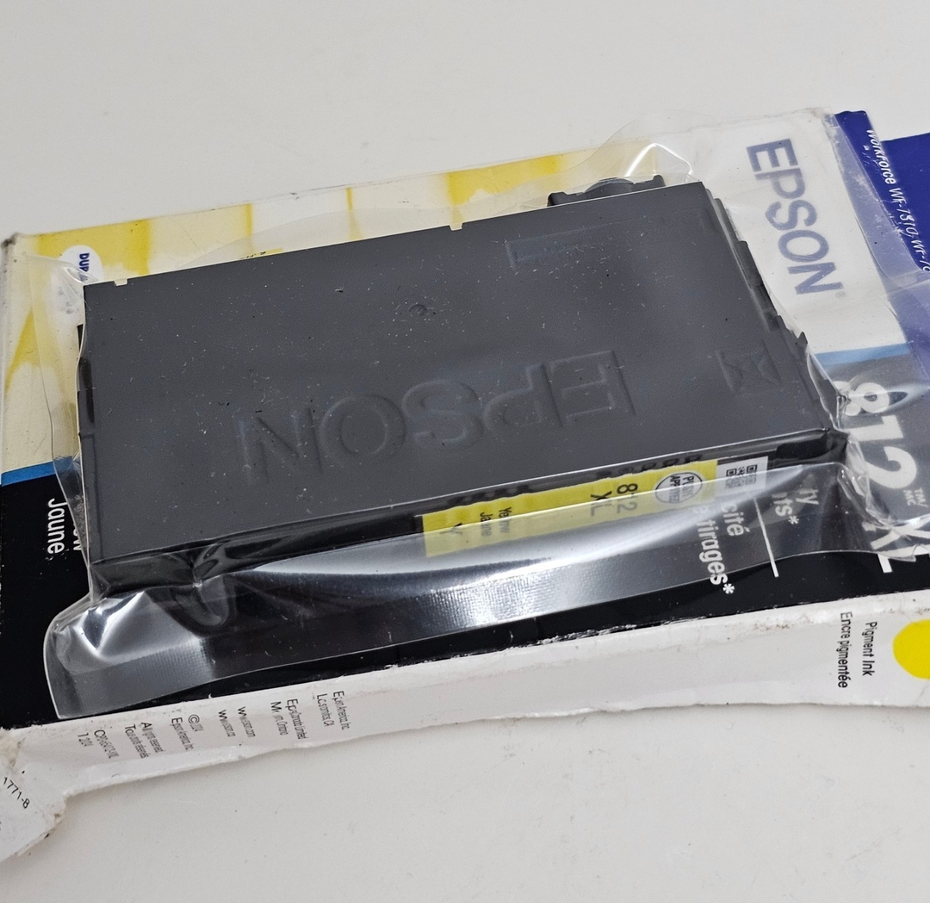 Genuine Epson 812XL Yellow Ink Cartridge – Exp 07/2028
