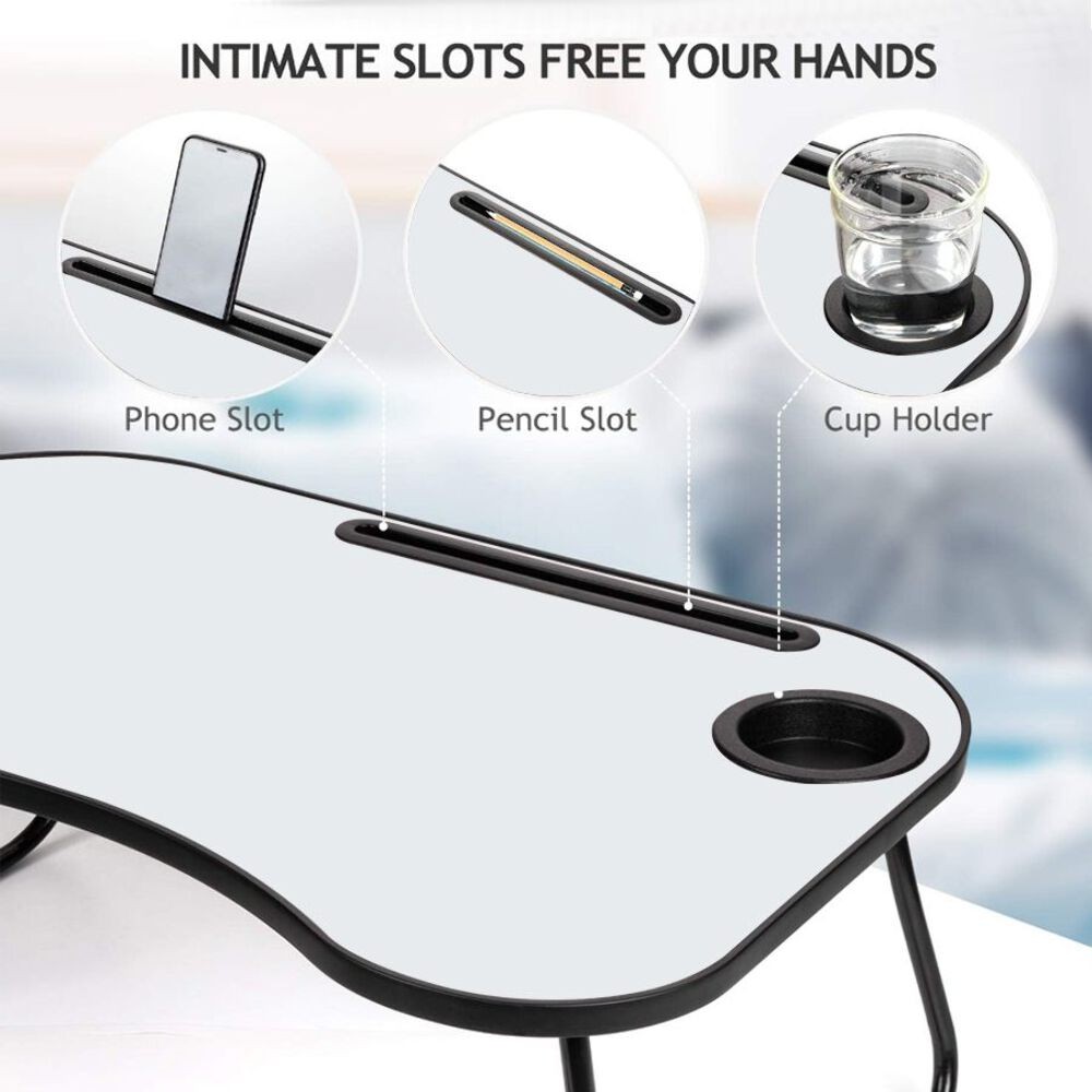 Adjustable Foldable Bed Desk, PC Notebook Laptop Sofa Stand, Tray Holder Table