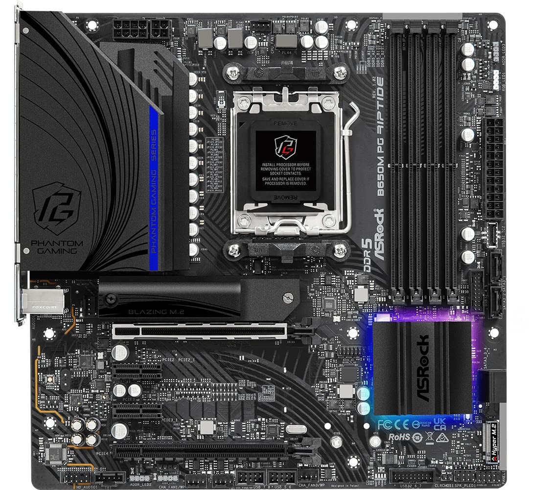 B650M PG Riptide AMD Ryzen 7000 Series Processors Motherboard