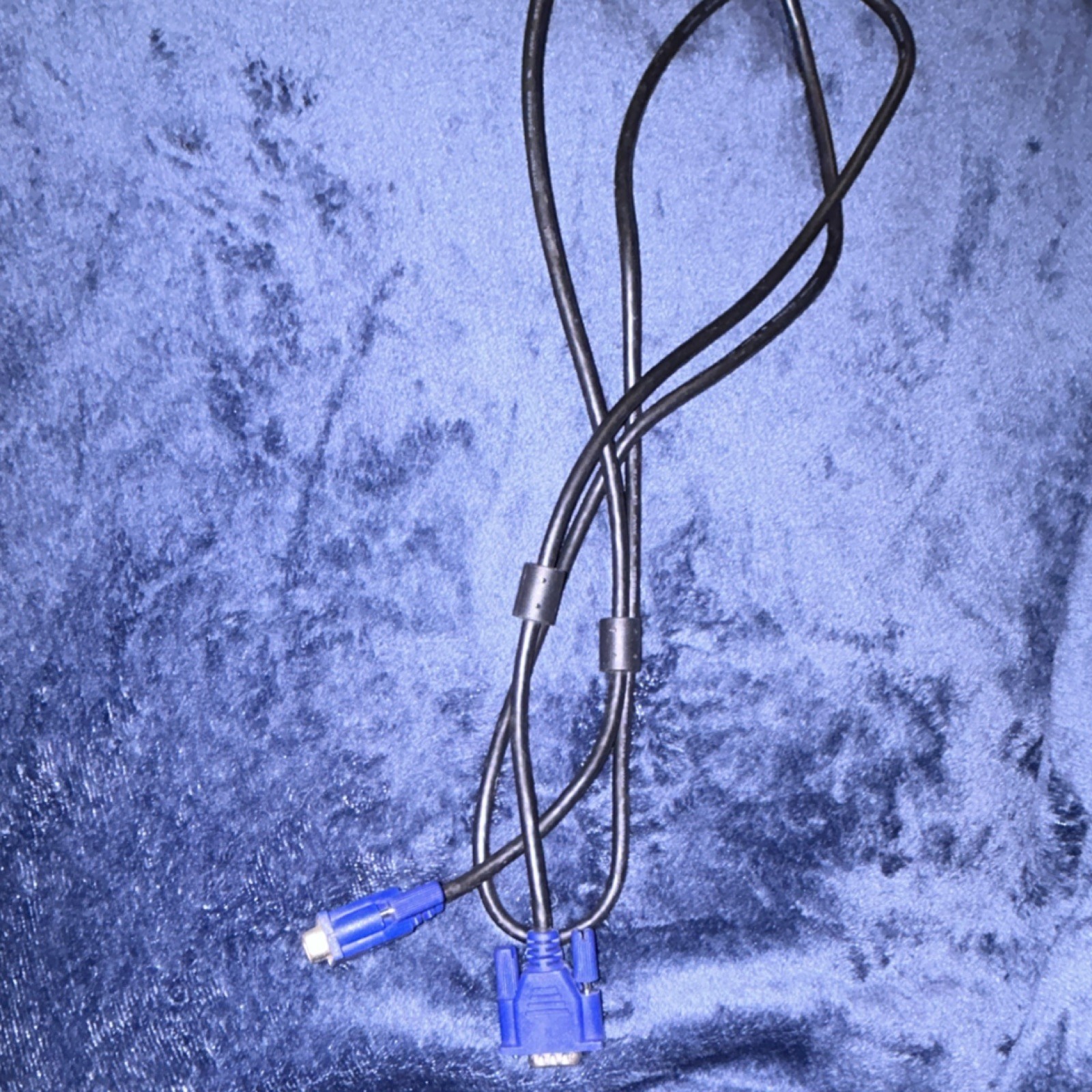 VGA/SVGA HD15 D-Sub Male to Male Monitor Cable 1:1 Black/Blue