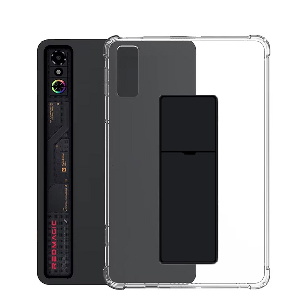 For RedMagic 3 Pro 9.06″ 2025 Case Transparent Air-bags Soft TPU Case with Stand