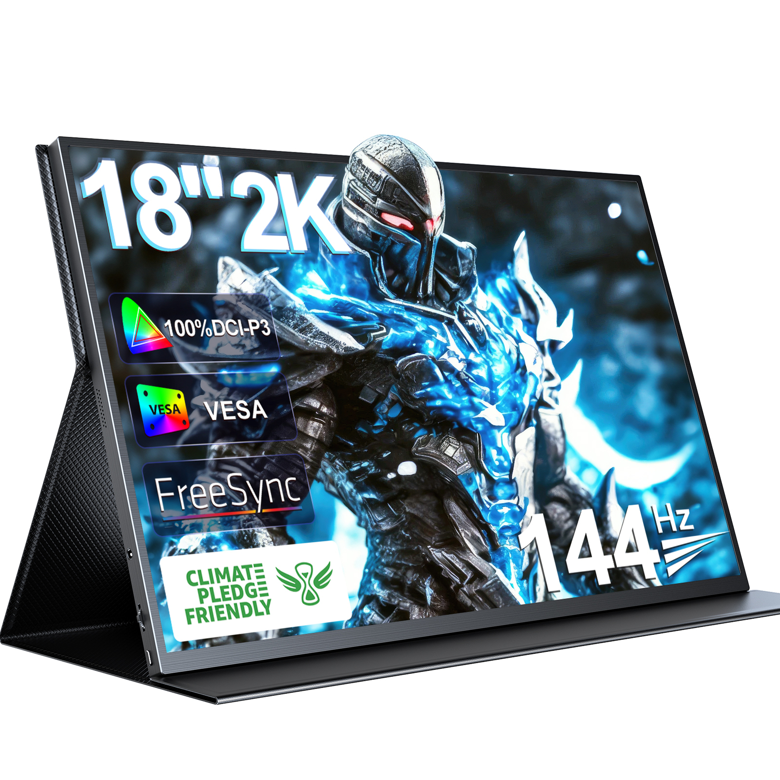 UPERFECT 17.3″ HDR 2560*1440 IPS LCD Monitor 2K USB C Mini HDMI Input Speaker US
