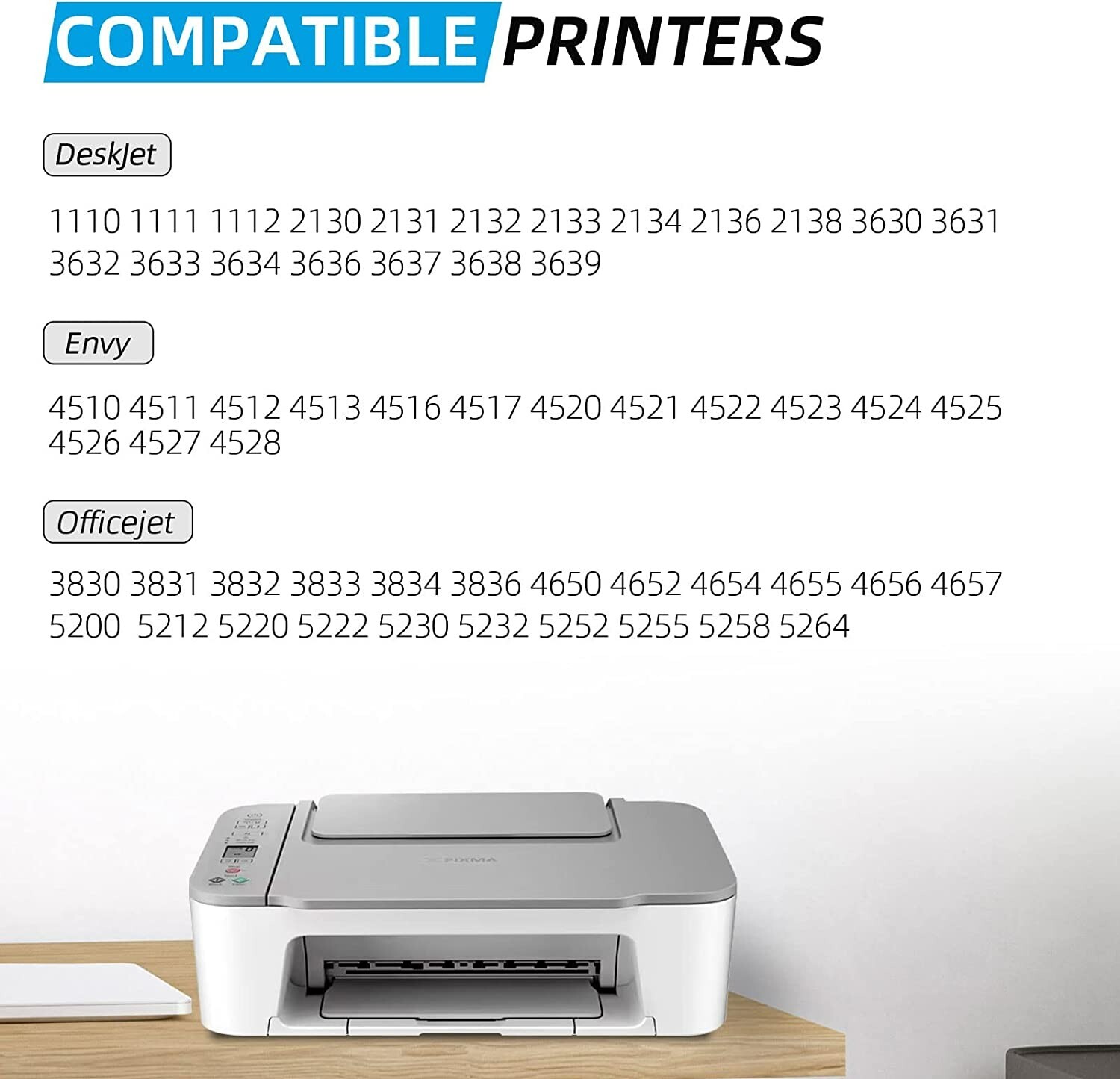 2pk Black Ink Cartridges Compatible For HP 63XL HP Deskjet 2130 3630 3632 3634