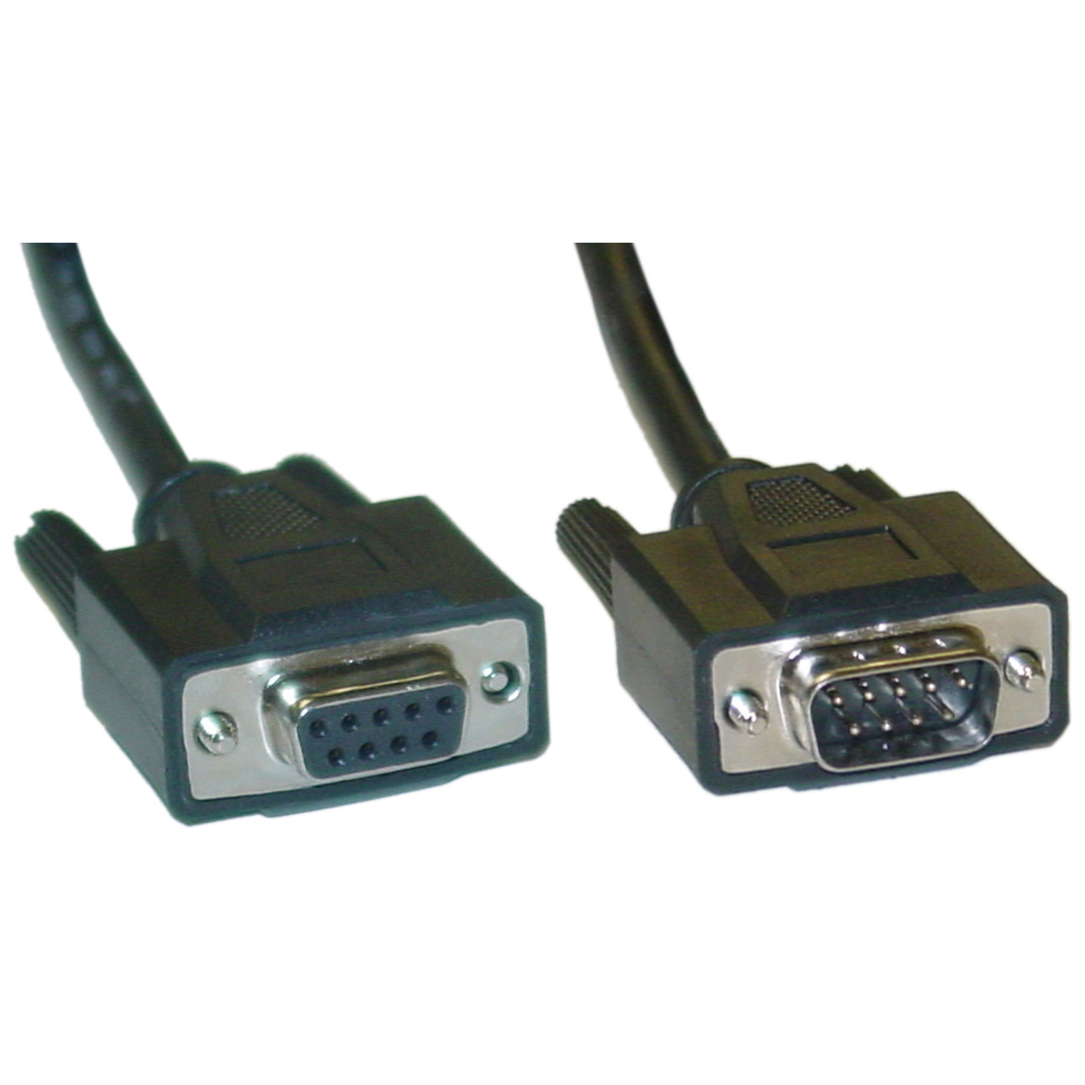 10ft Serial Extension Cable Black DB9 Male to DB9 Female RS-232 WC-10D1-03210BK