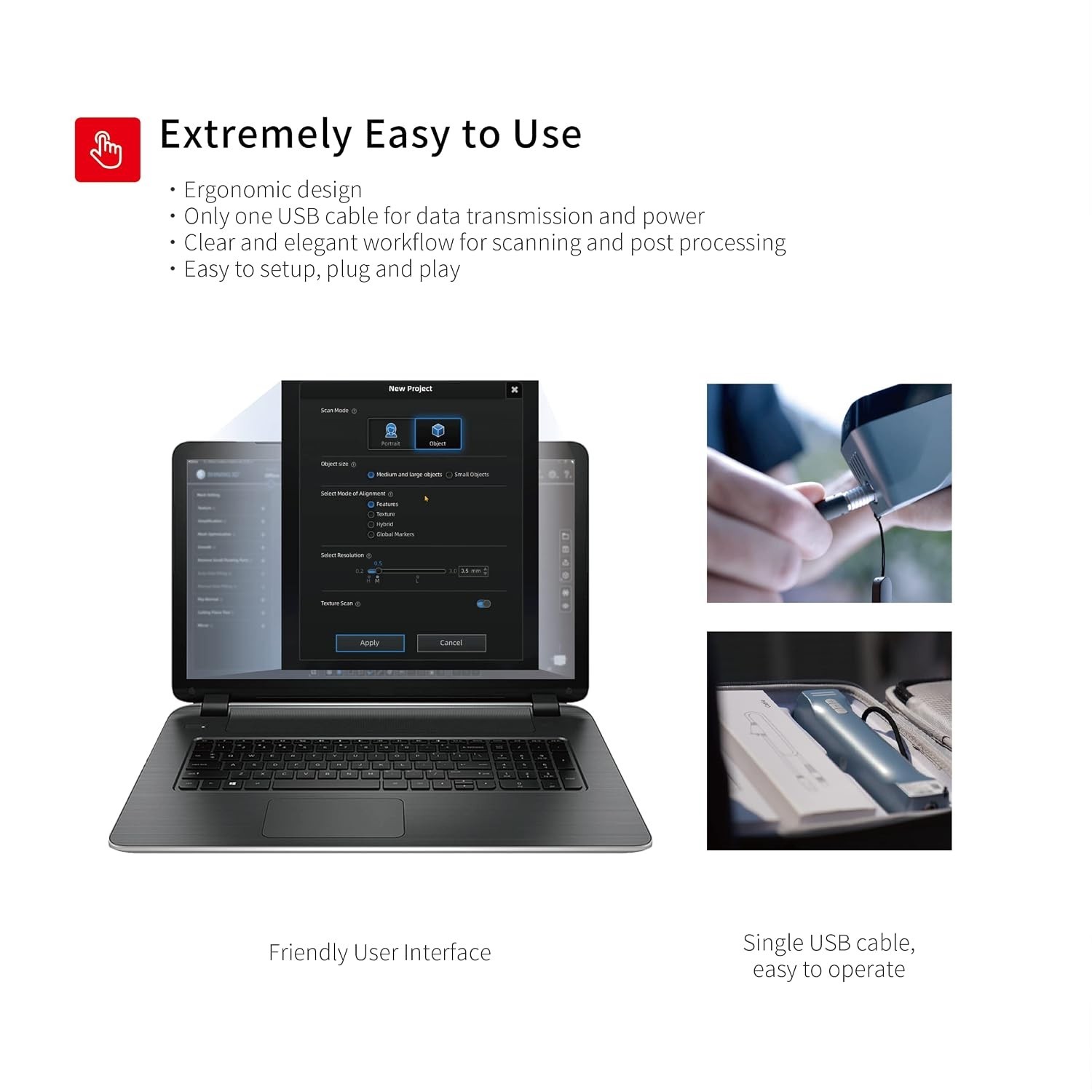 New Shining 3D Einstar Handheld 3D Scanner with Detail-Oriented Enhancement