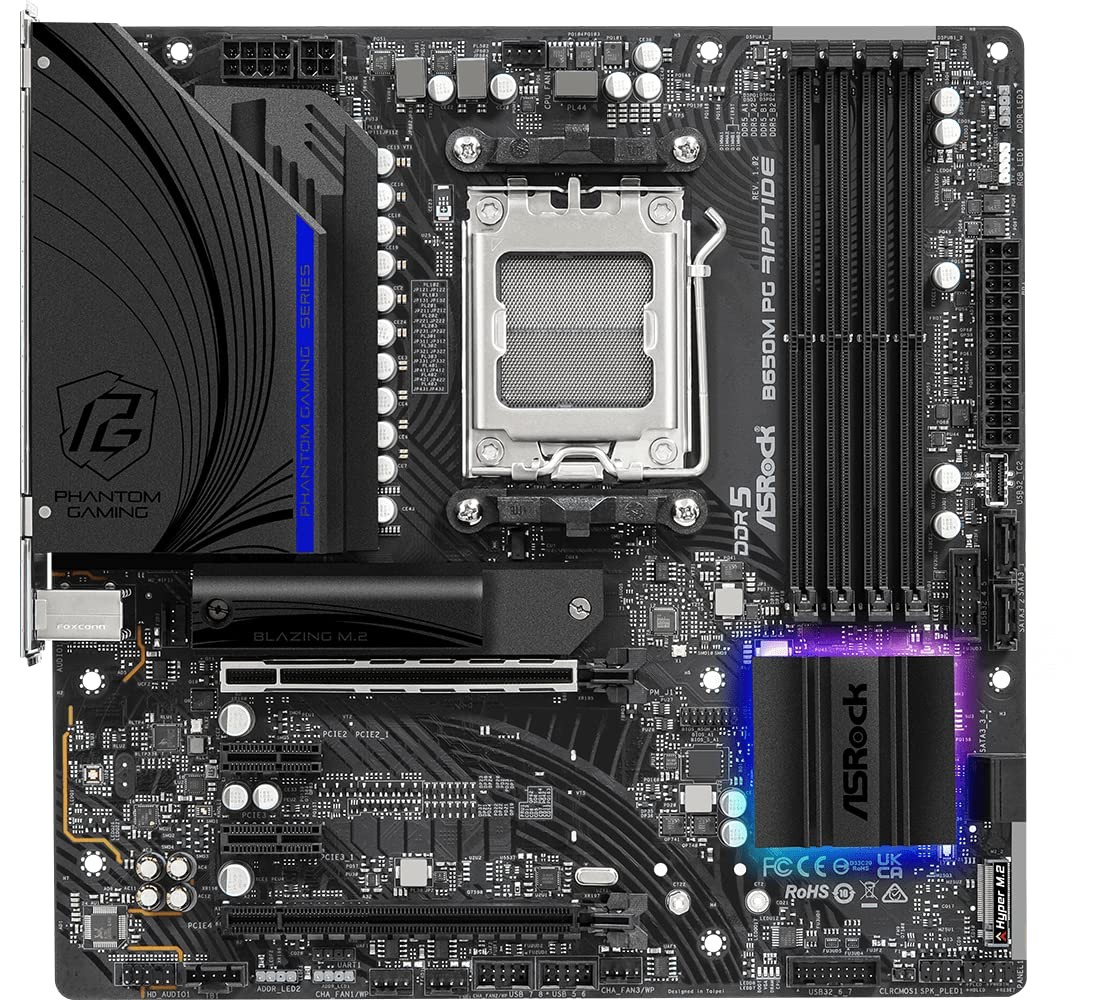 B650M PG Riptide AMD Ryzen 7000 Series Processors Motherboard