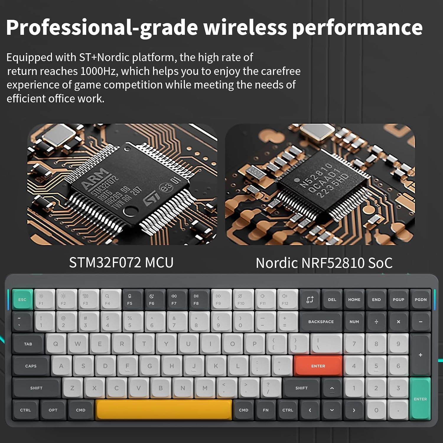 NuPhy Air96 V2 Wireless Keyboard Wisteria Tactile Low Profile QMK Grey NEW