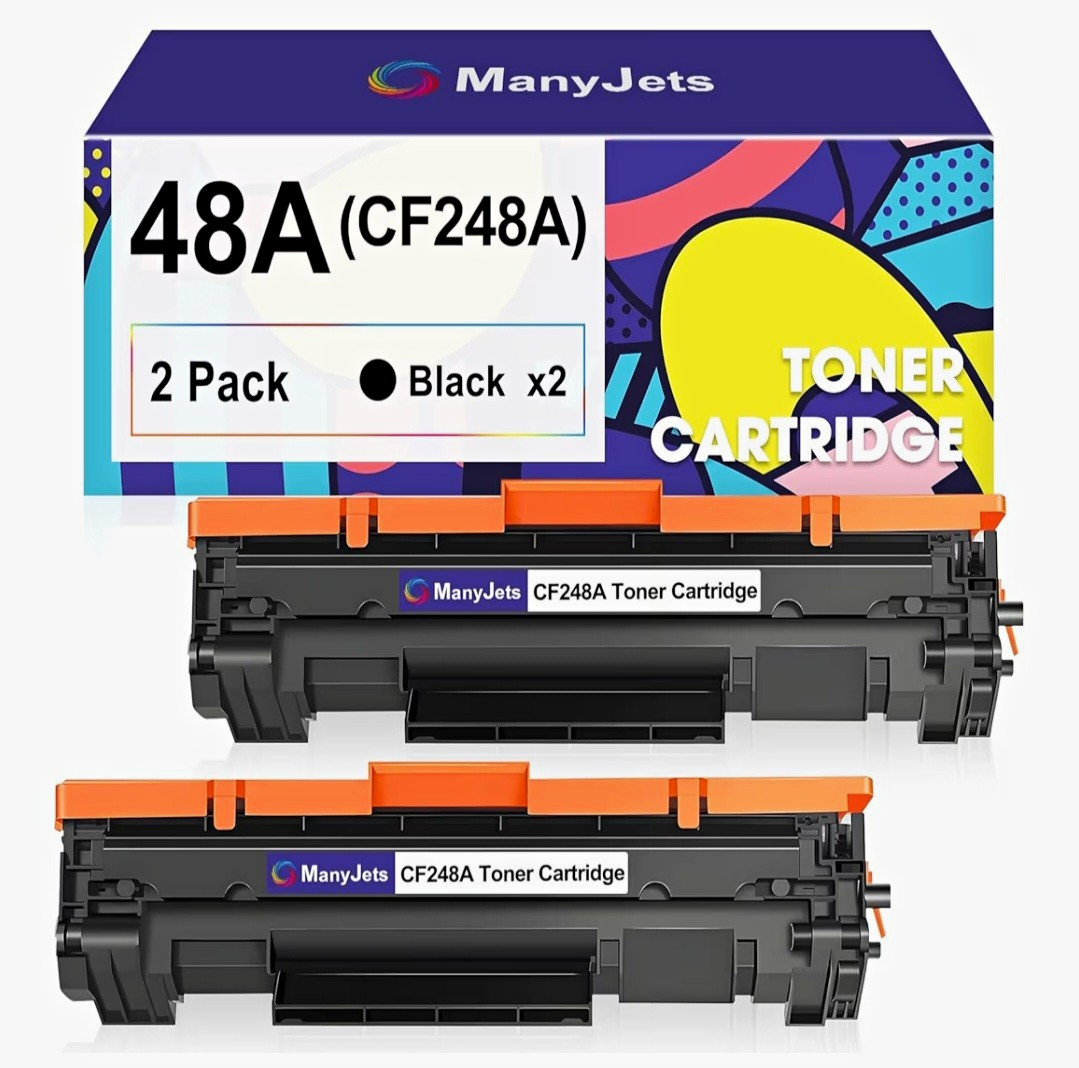 ManyJets Compatible 48A CF248A Black Toner 2-Pack for HP LaserJet Pro