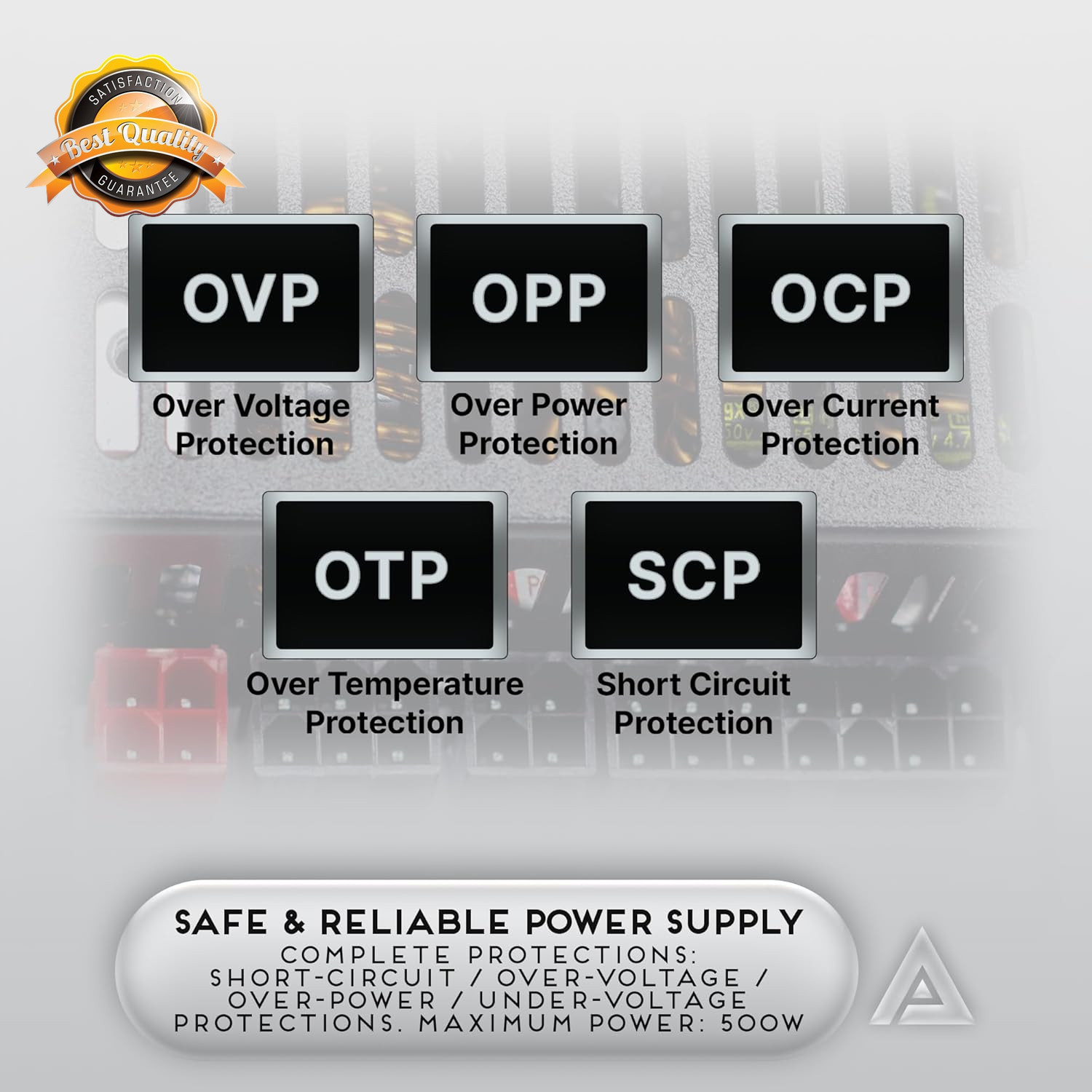 Flex ATX Mini ITX PSU 500W Fully Modular Power Supply 1U Active PFC 90V